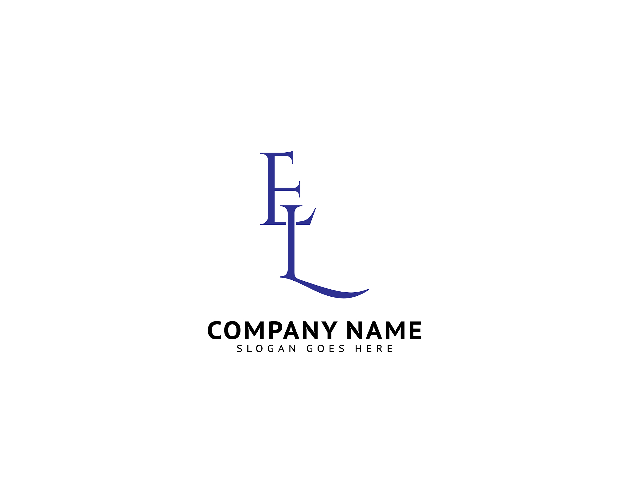 initial letter el template design
