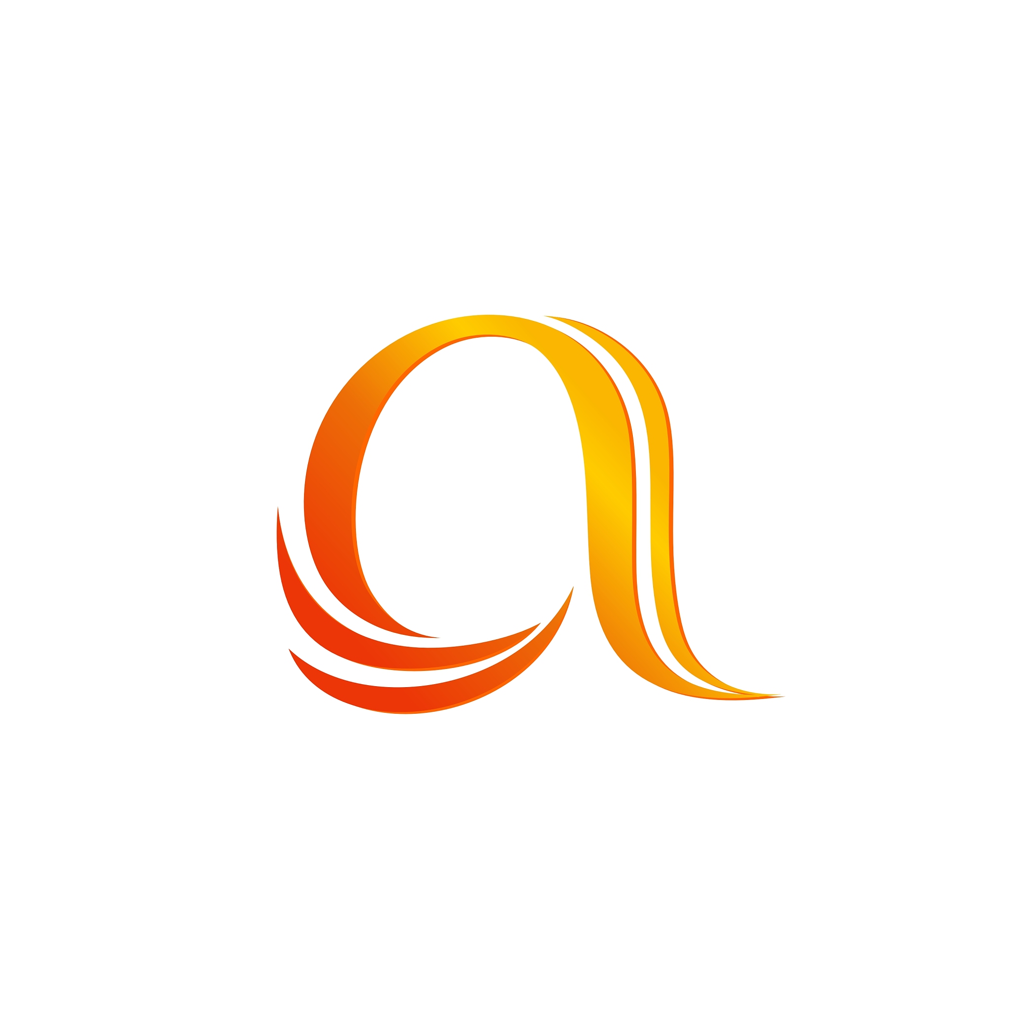 letter a logo design template
