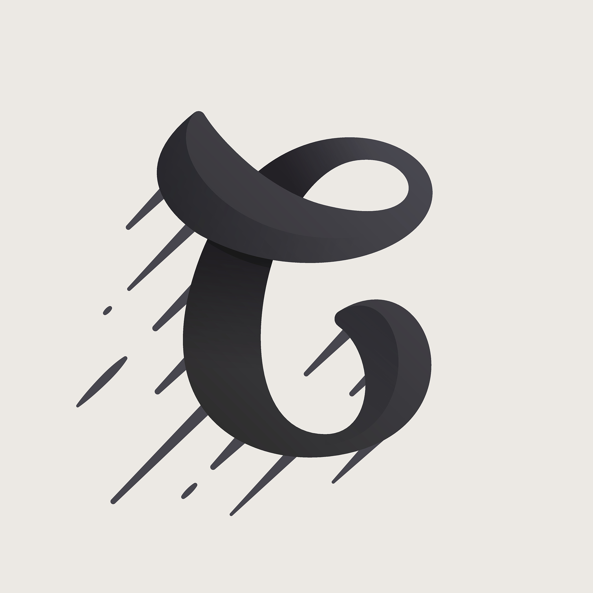 c letter icon. fast speed vector script type.