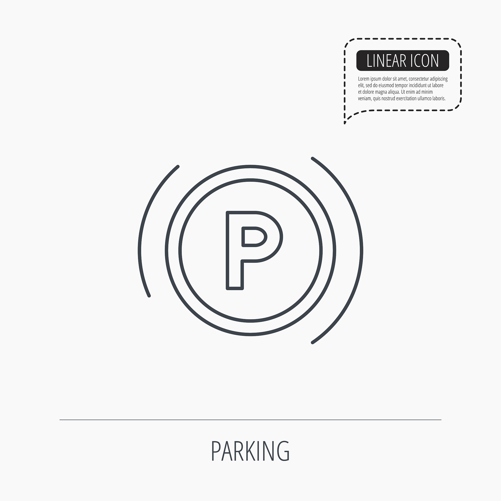 parking icon. dashboard sign.