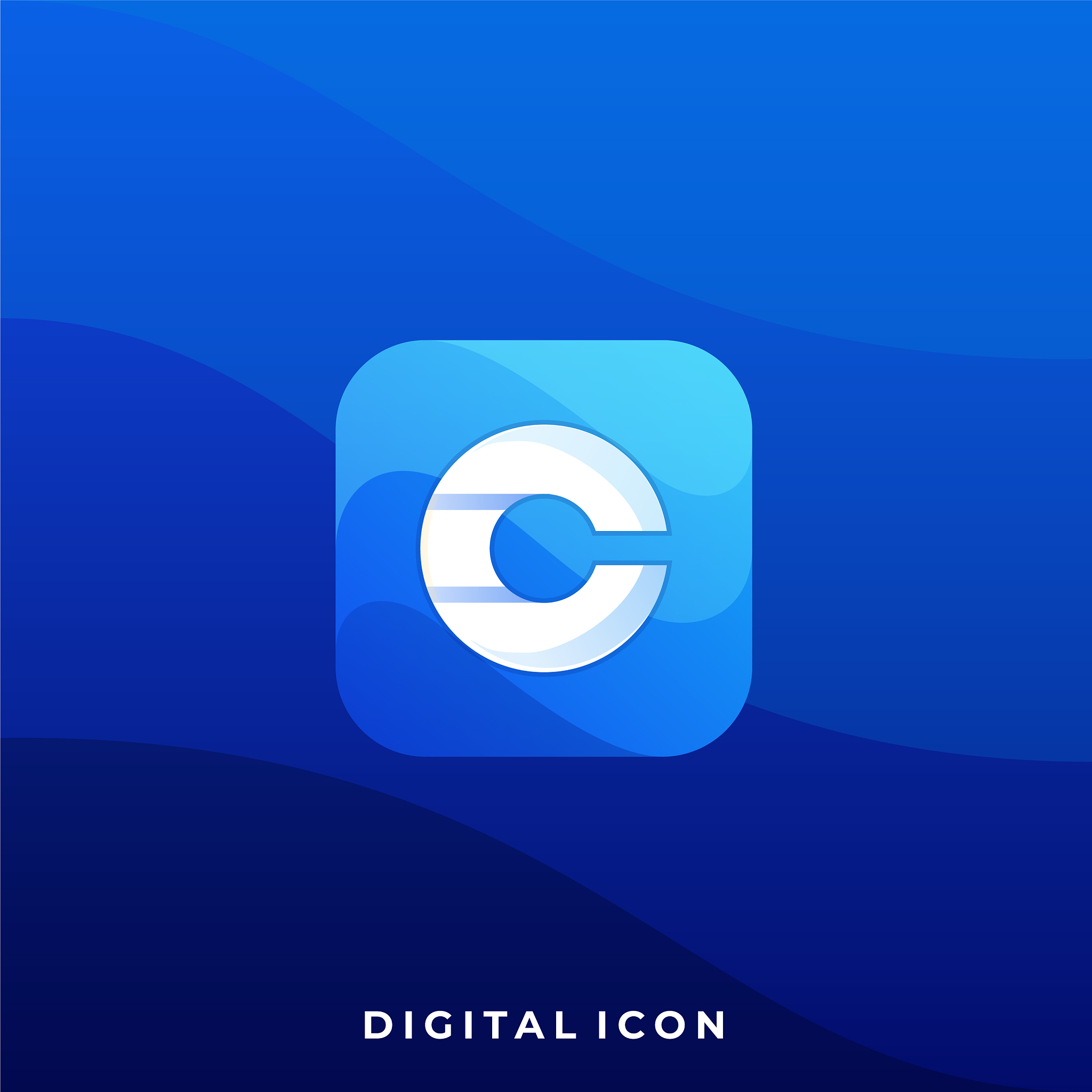 digital media chat colorful design template