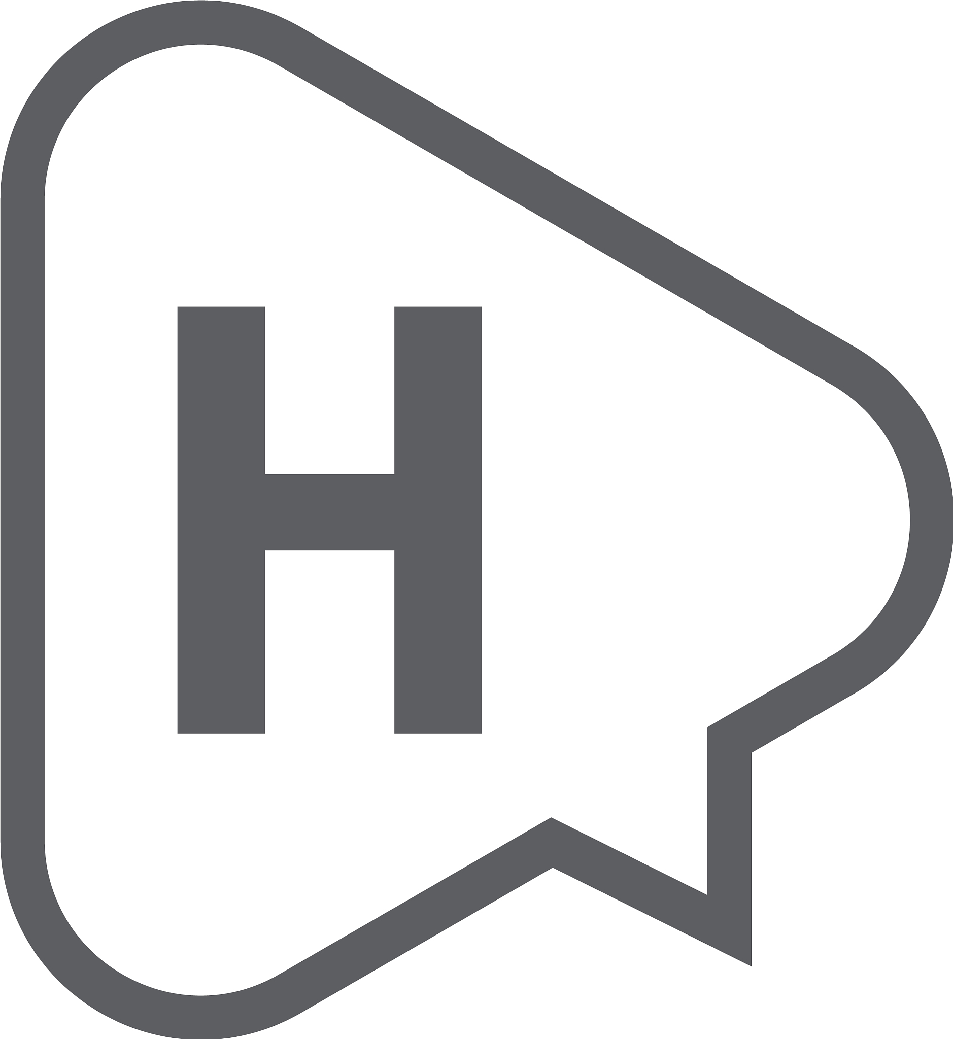 letter h logo icon flat design concept