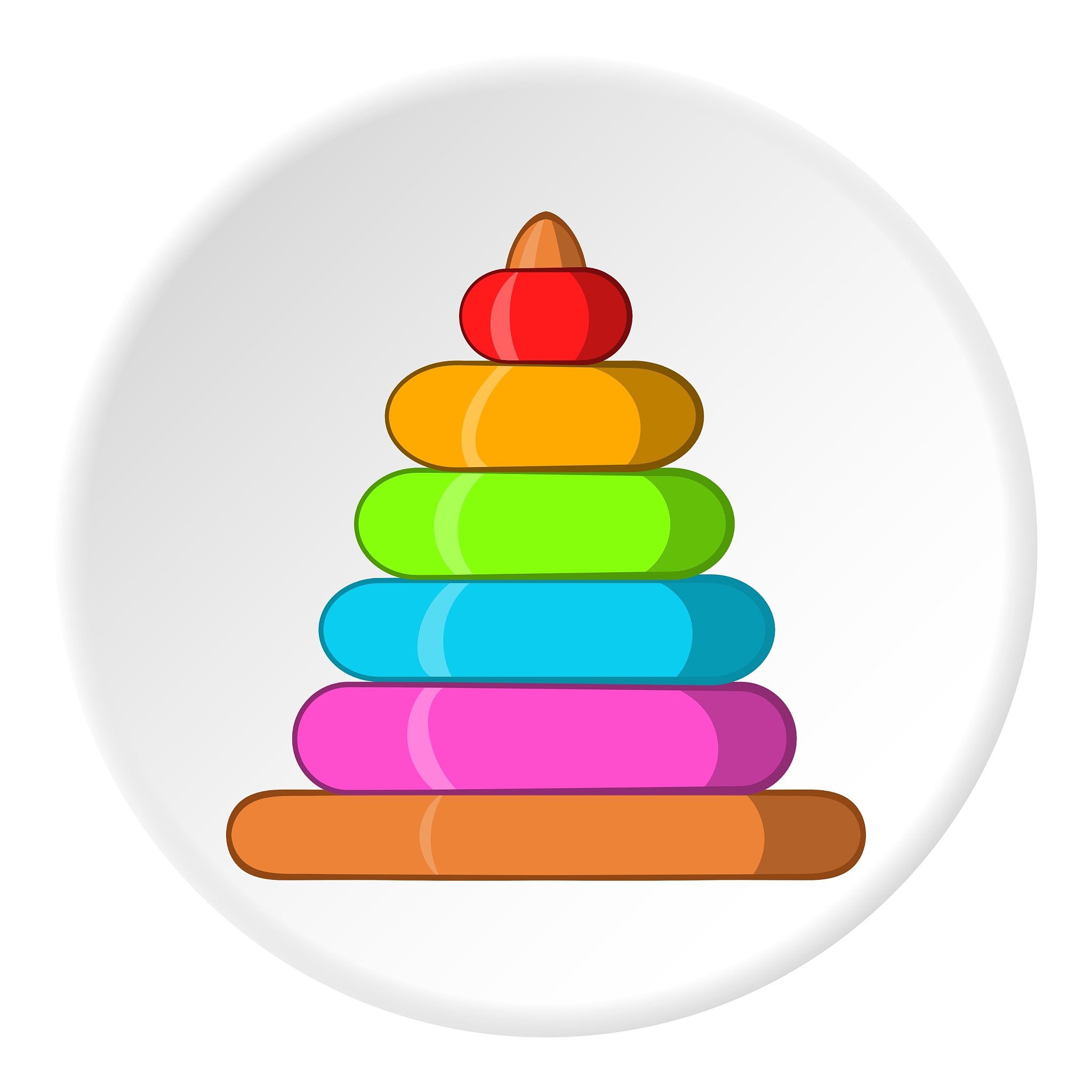 childrens pyramid icon cartoon style