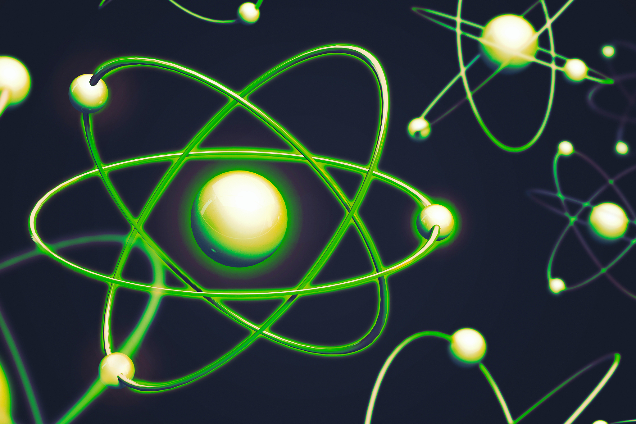 atom backgrounds from geometric shapes, circle of points of line