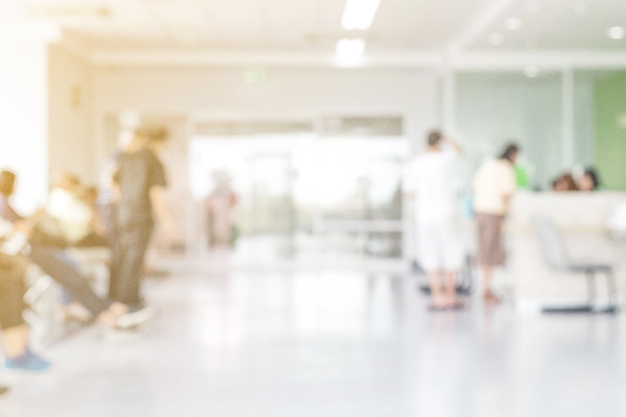 blur abstract background of corridor in clean hospital. blurred 