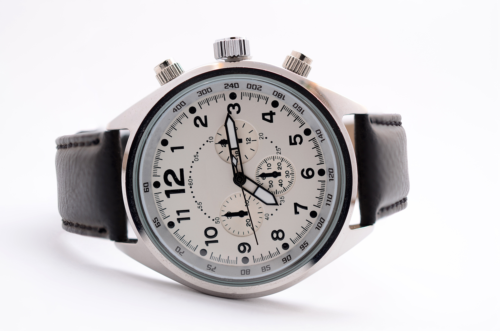 men's wristwatch on a white background