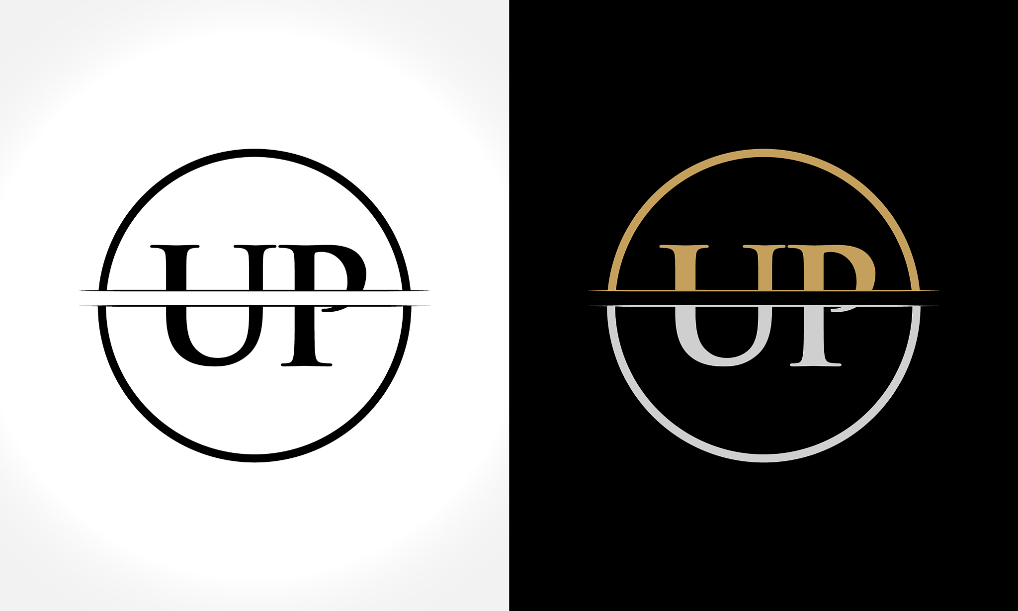 initial letter up logo design template up letter