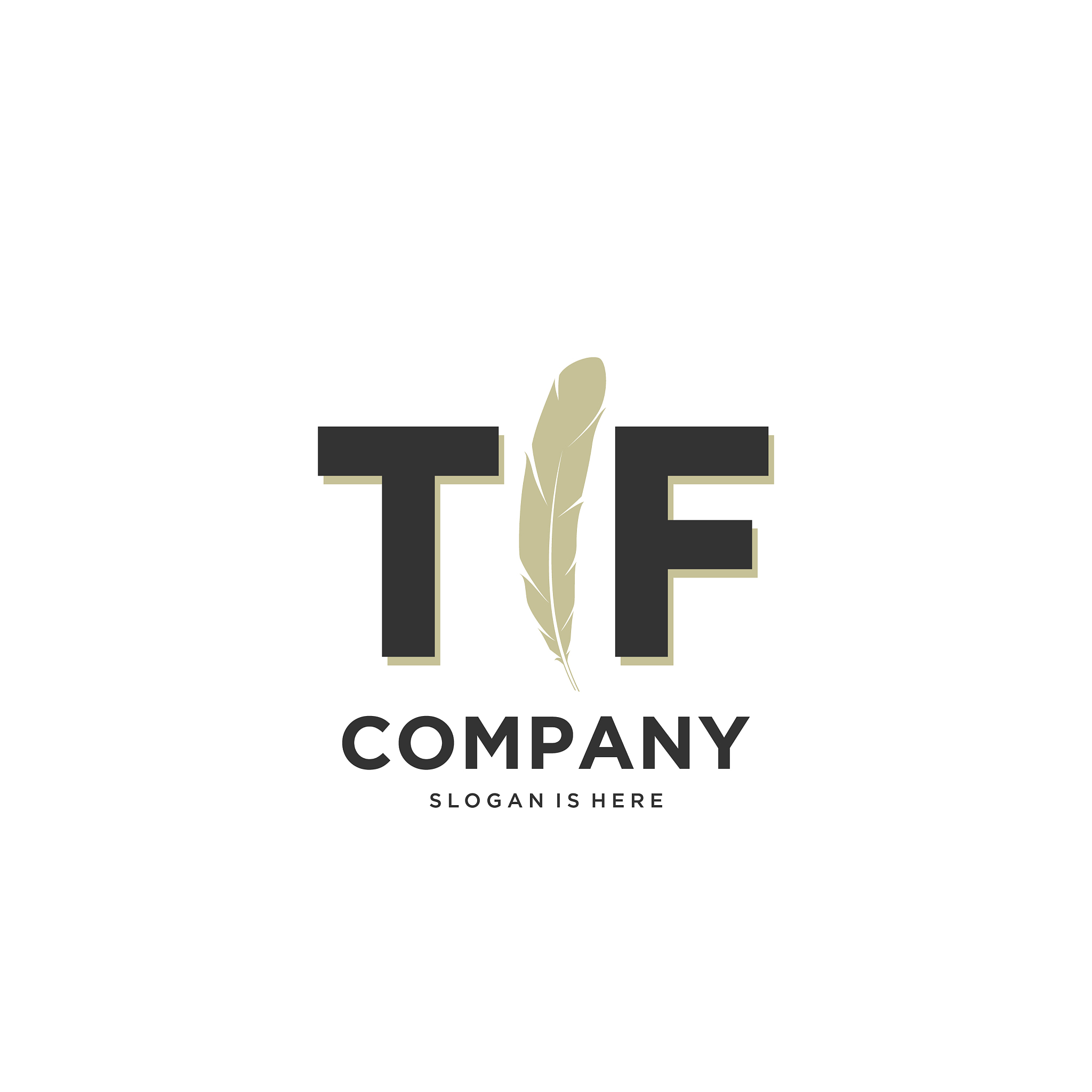 initial tf letter unique attractive creative