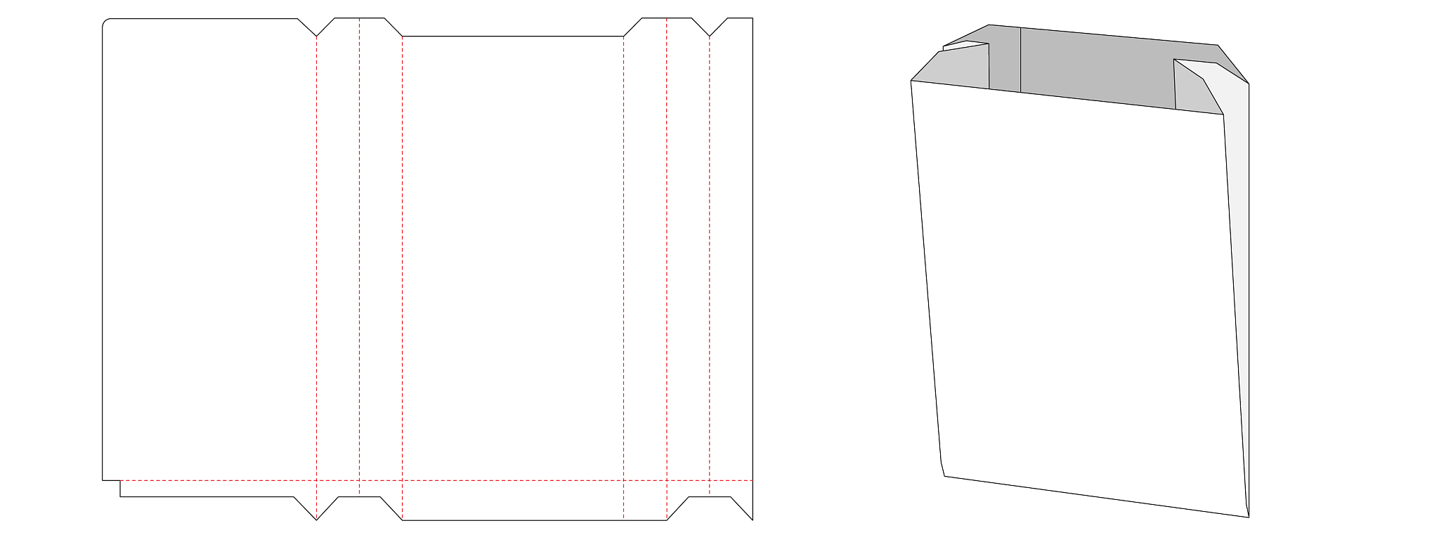 paper bag die cut template