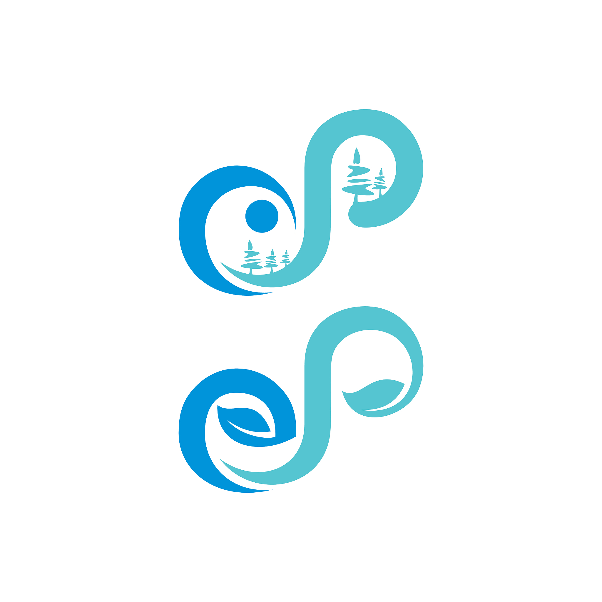 infinity nature leaf icon vector symbol