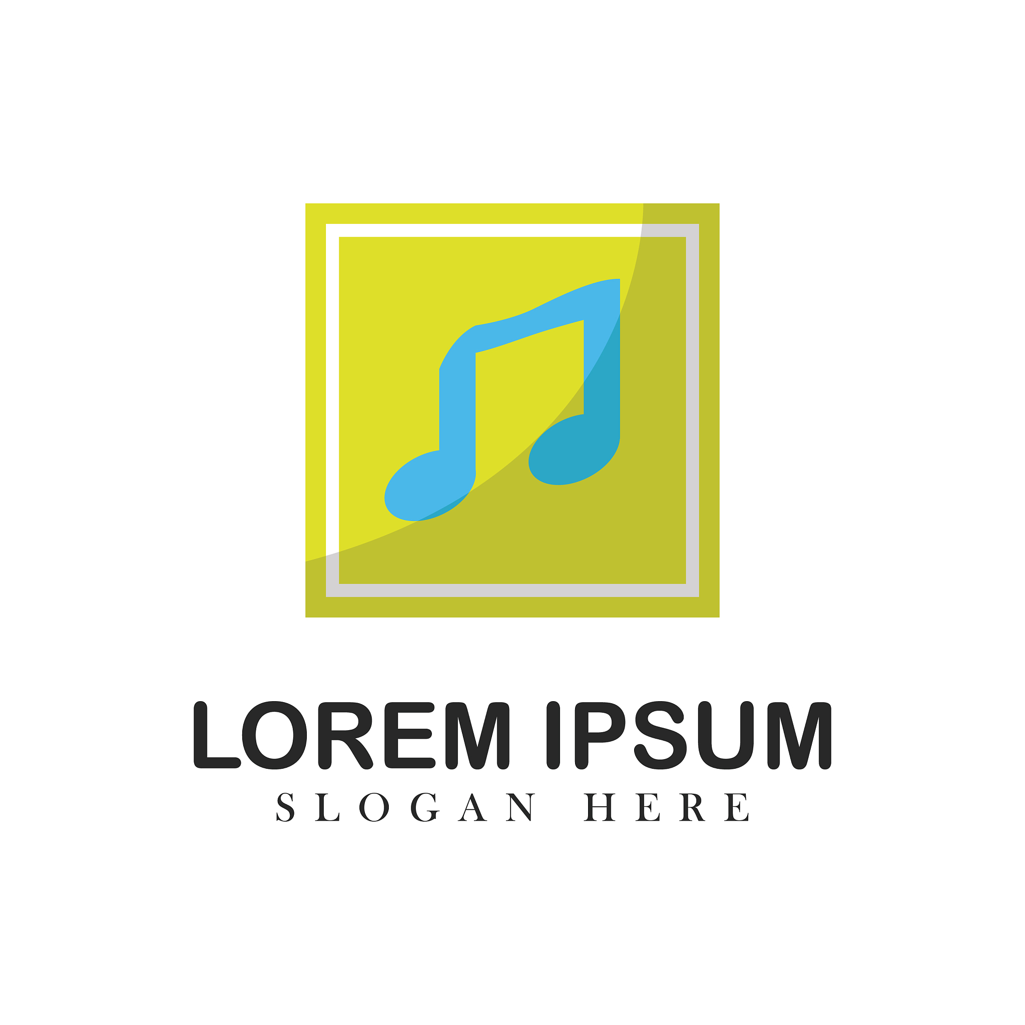 music logo design element simple symbol note