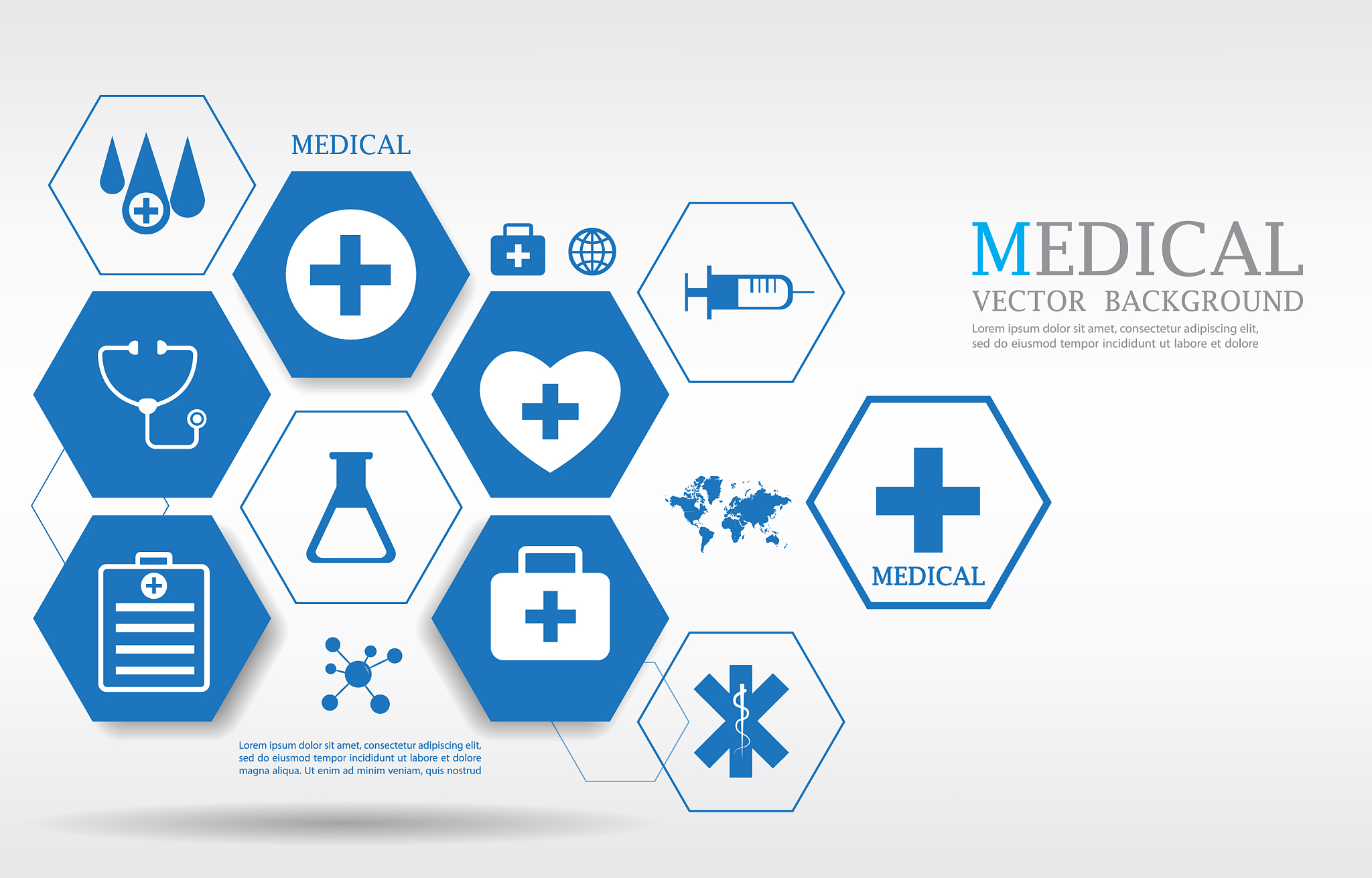 futuristic medical blue background