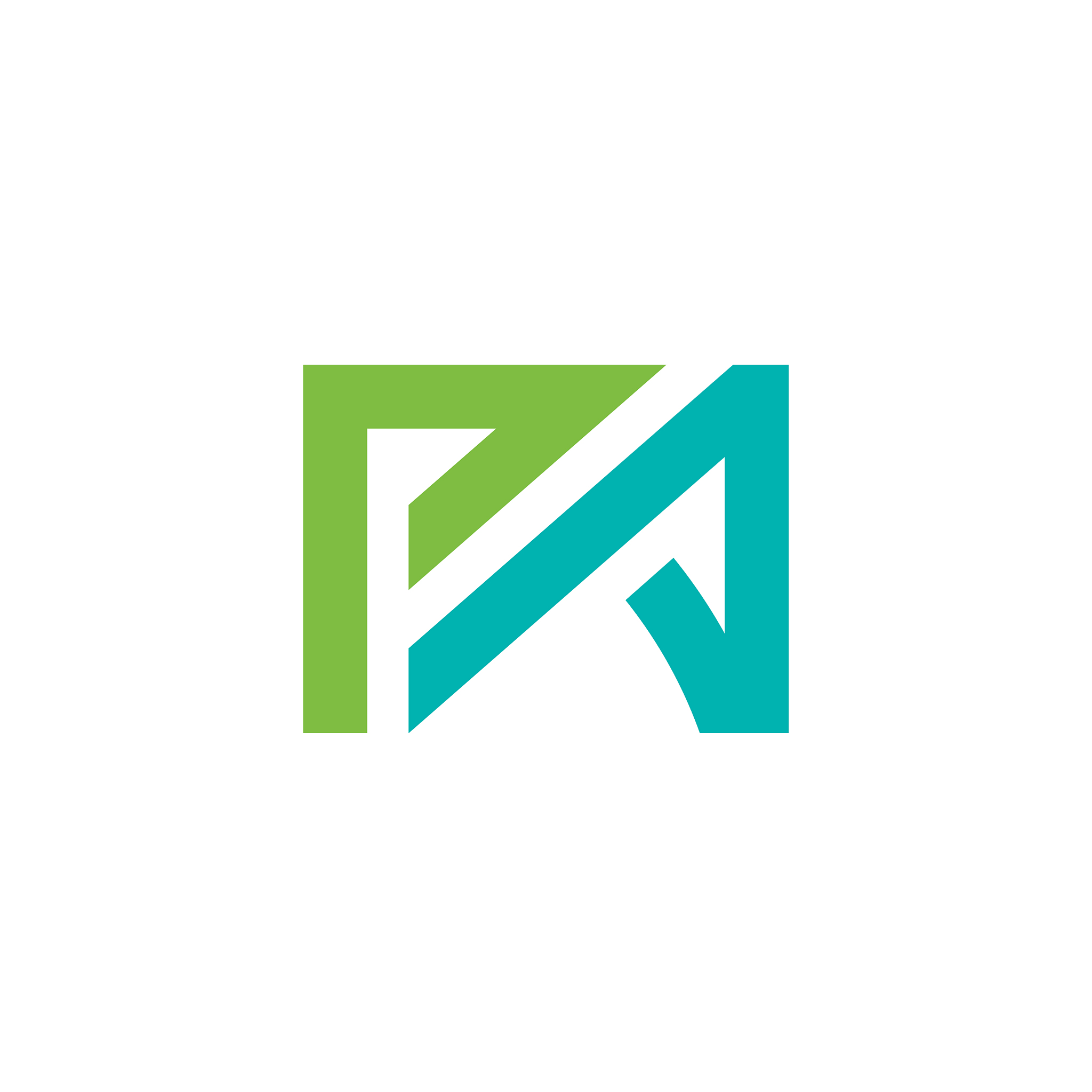 initial p a minimalist logo template