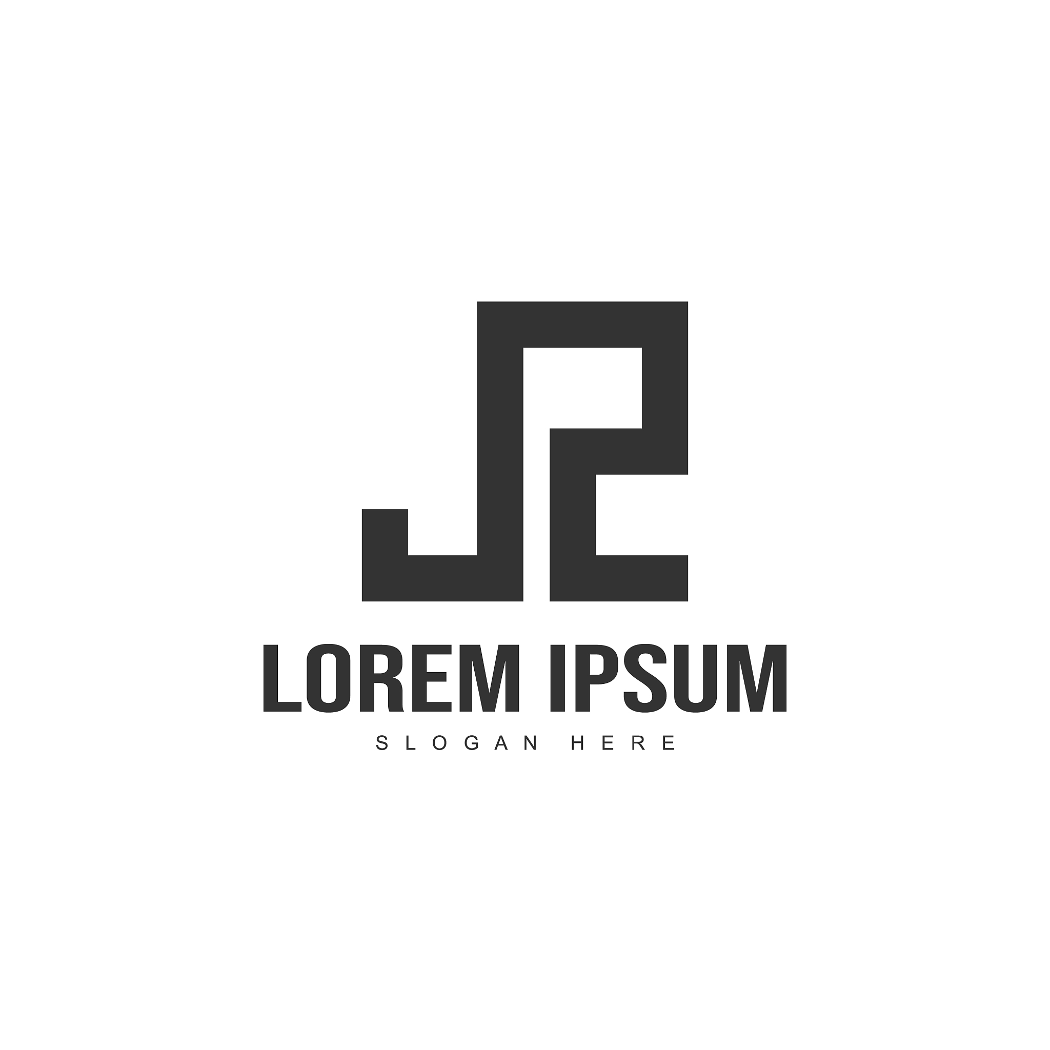 initial letter logo template minimalist letter
