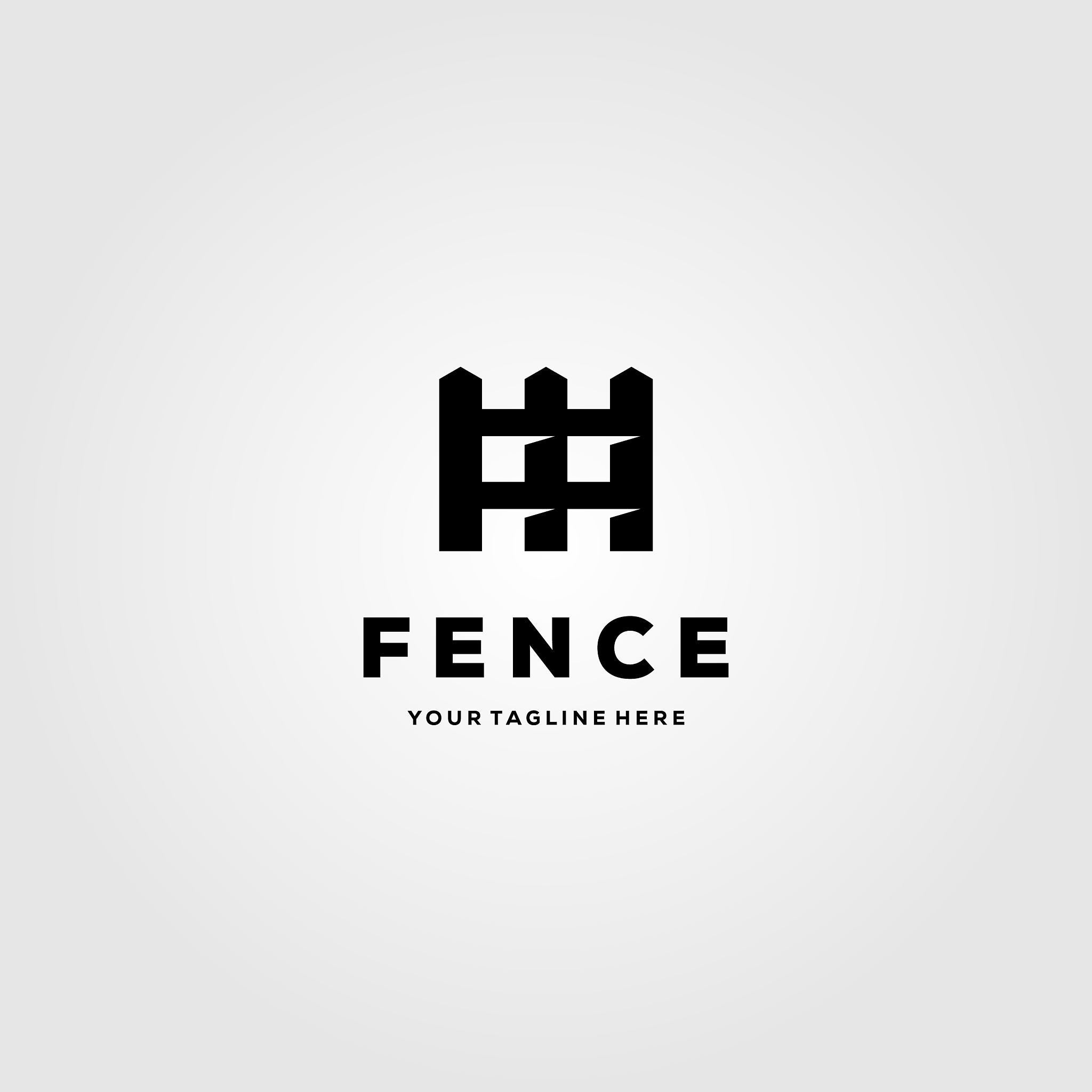 simple fence vintage logo icon design