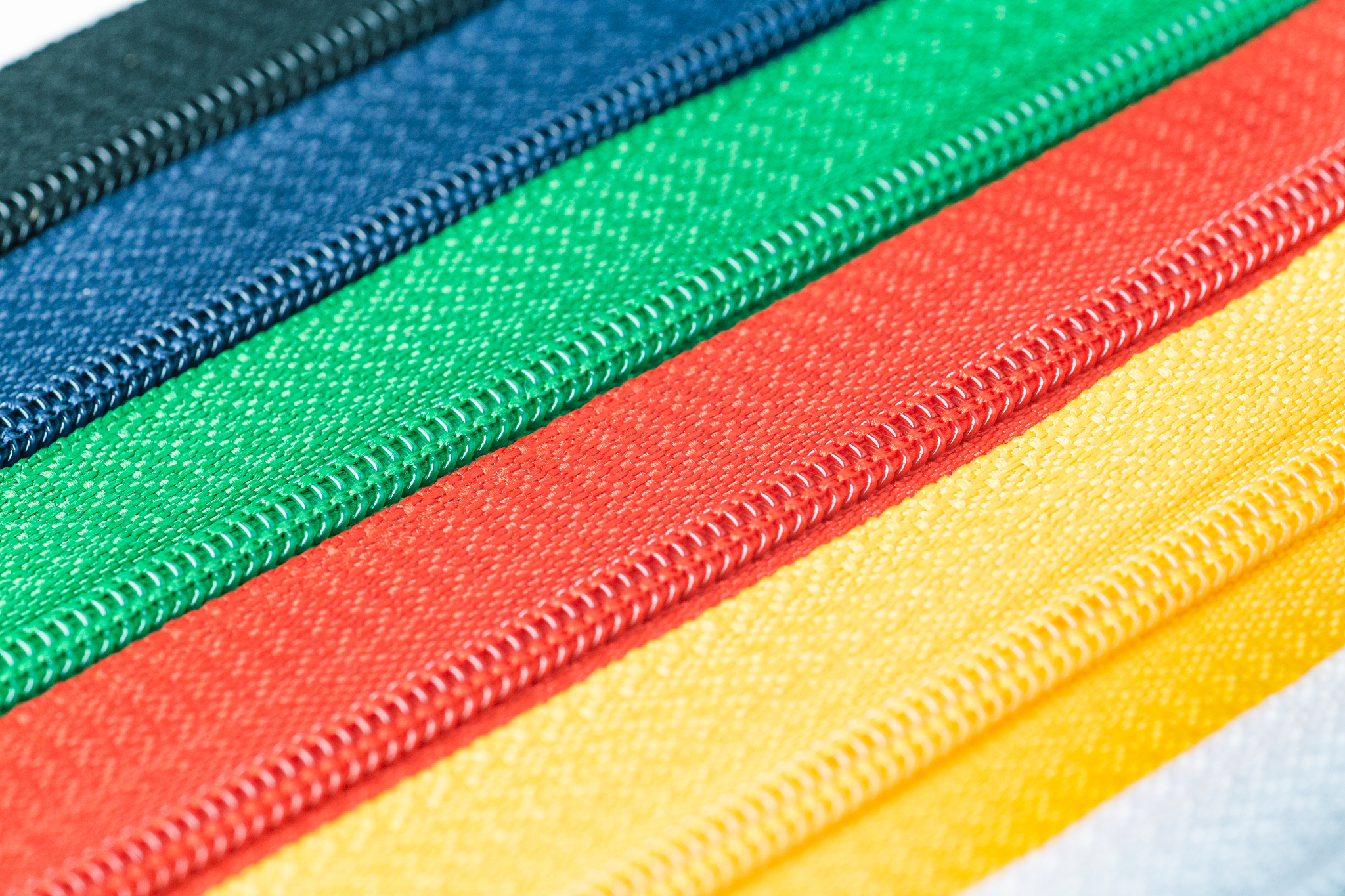 close-up zipper, isolated on white background