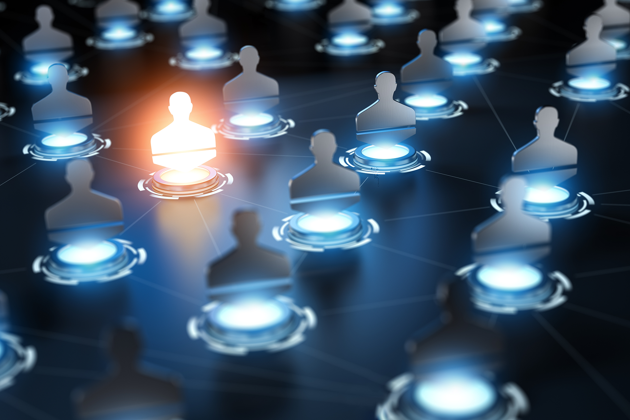 social network concept. background. different people conncected 