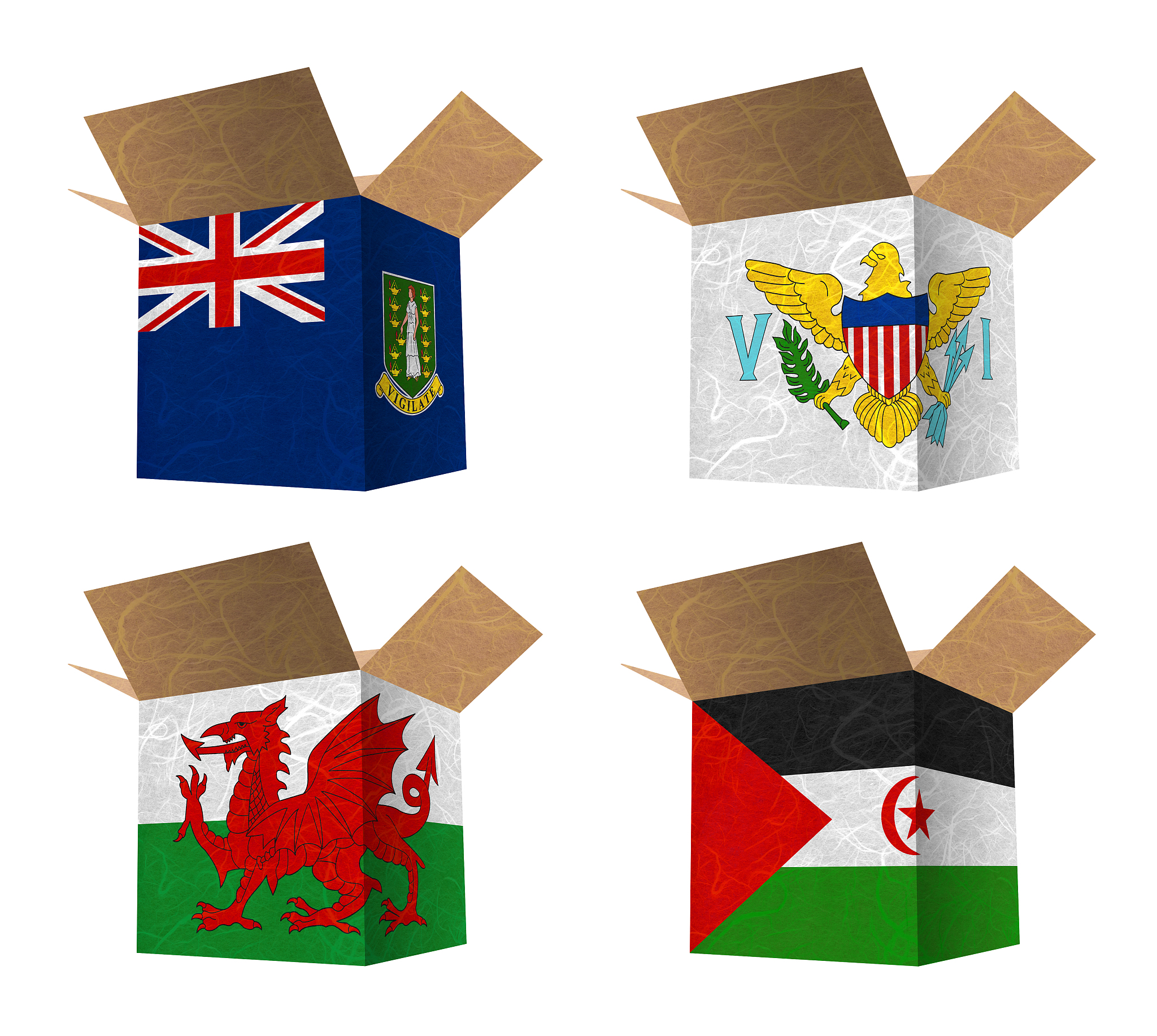 box recycled paper