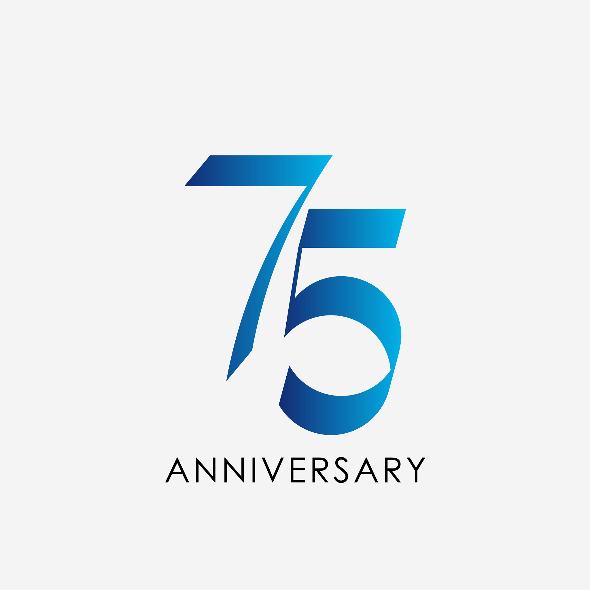 75 years anniversary celebration template design