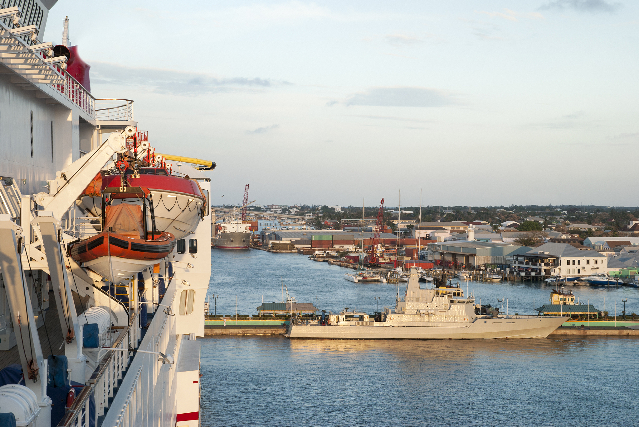 cruise and military ships