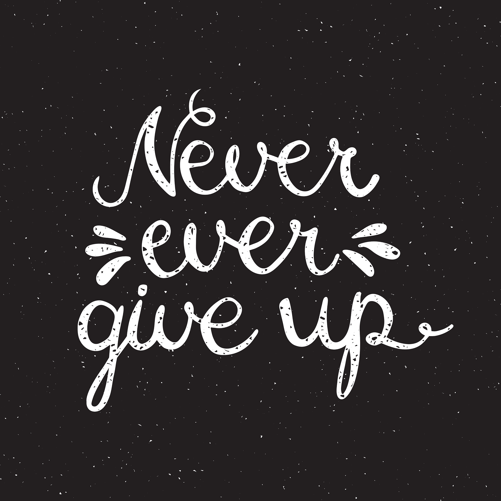 never ever give up inspiration quotation