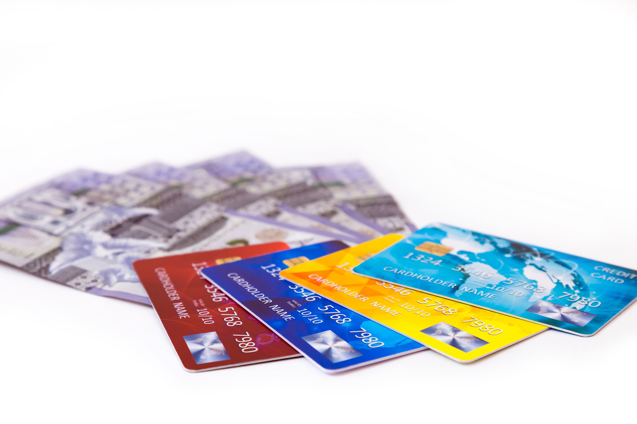 credit cards & banknotes