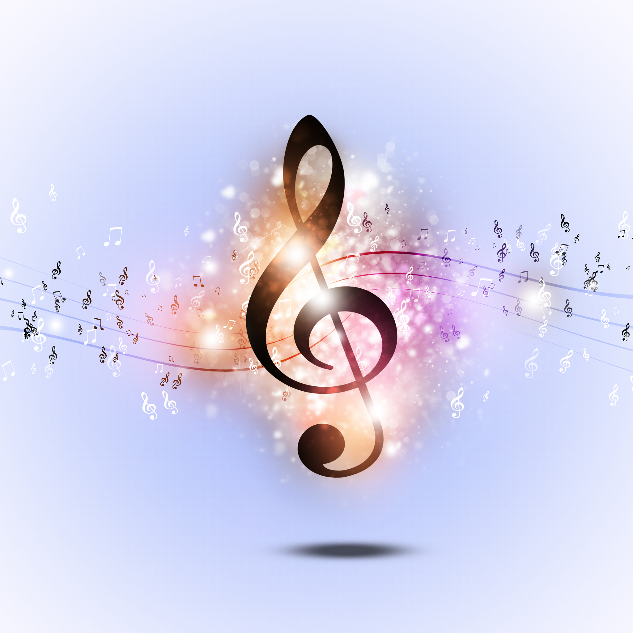 multicolor music notes