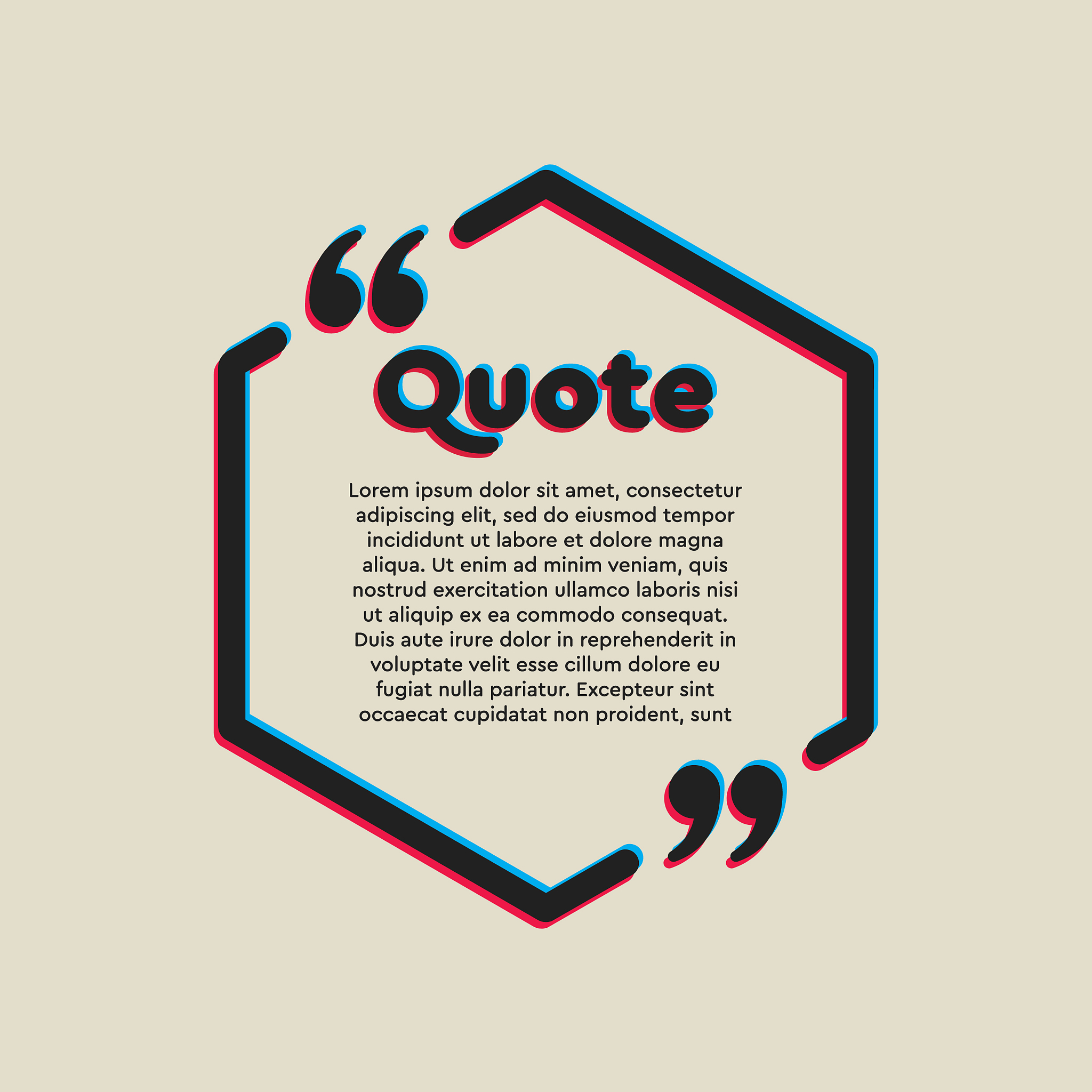 template a creative quote bracket hex