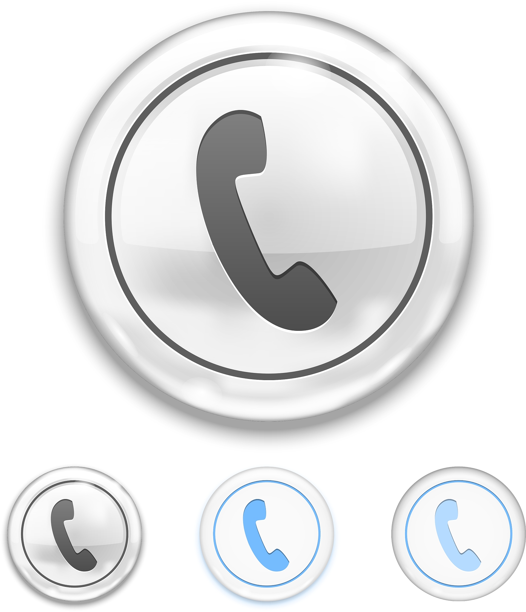telephone icon on button