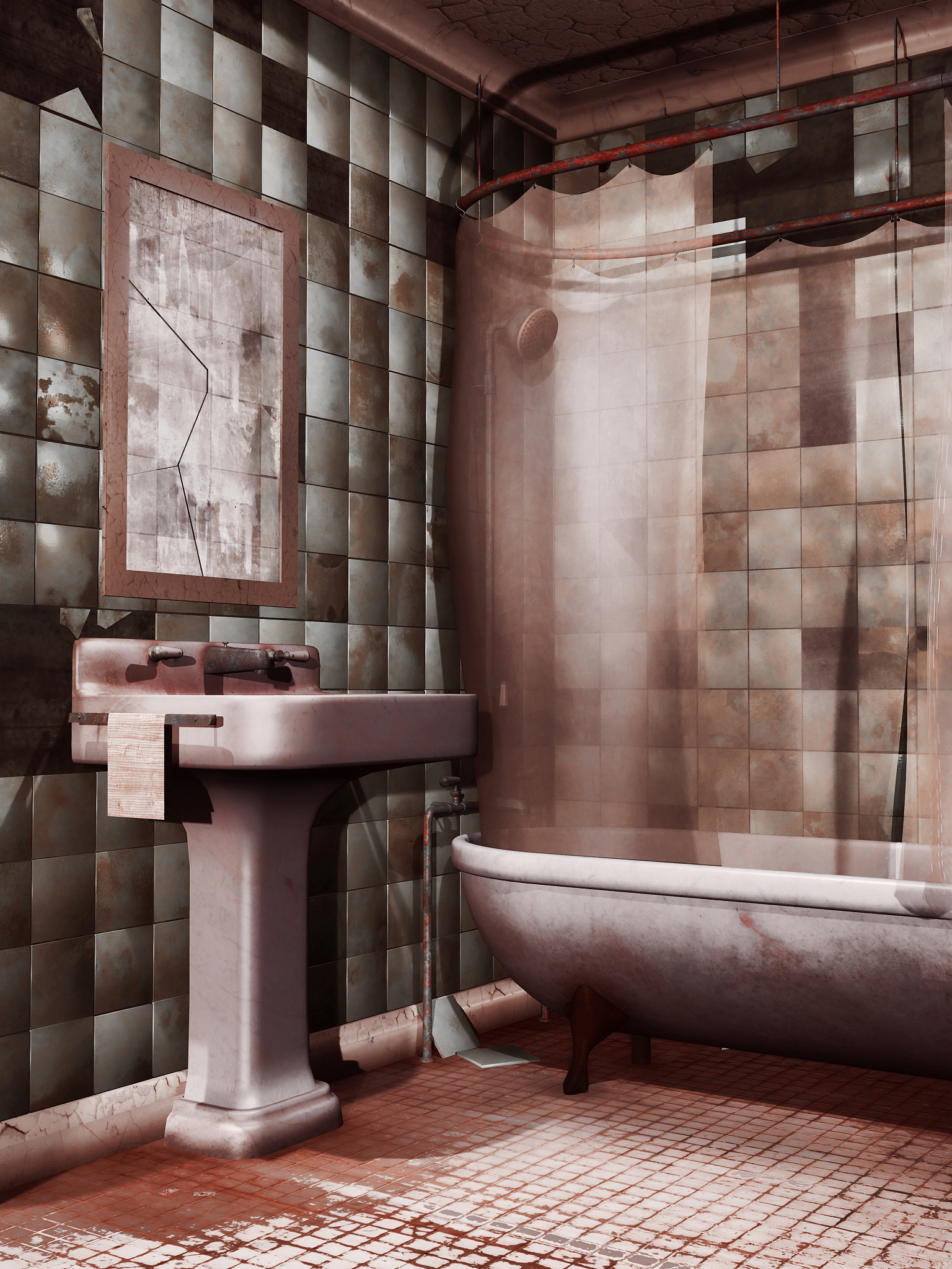 Solid Wood Vanity with Double Sink - Maple & Birch