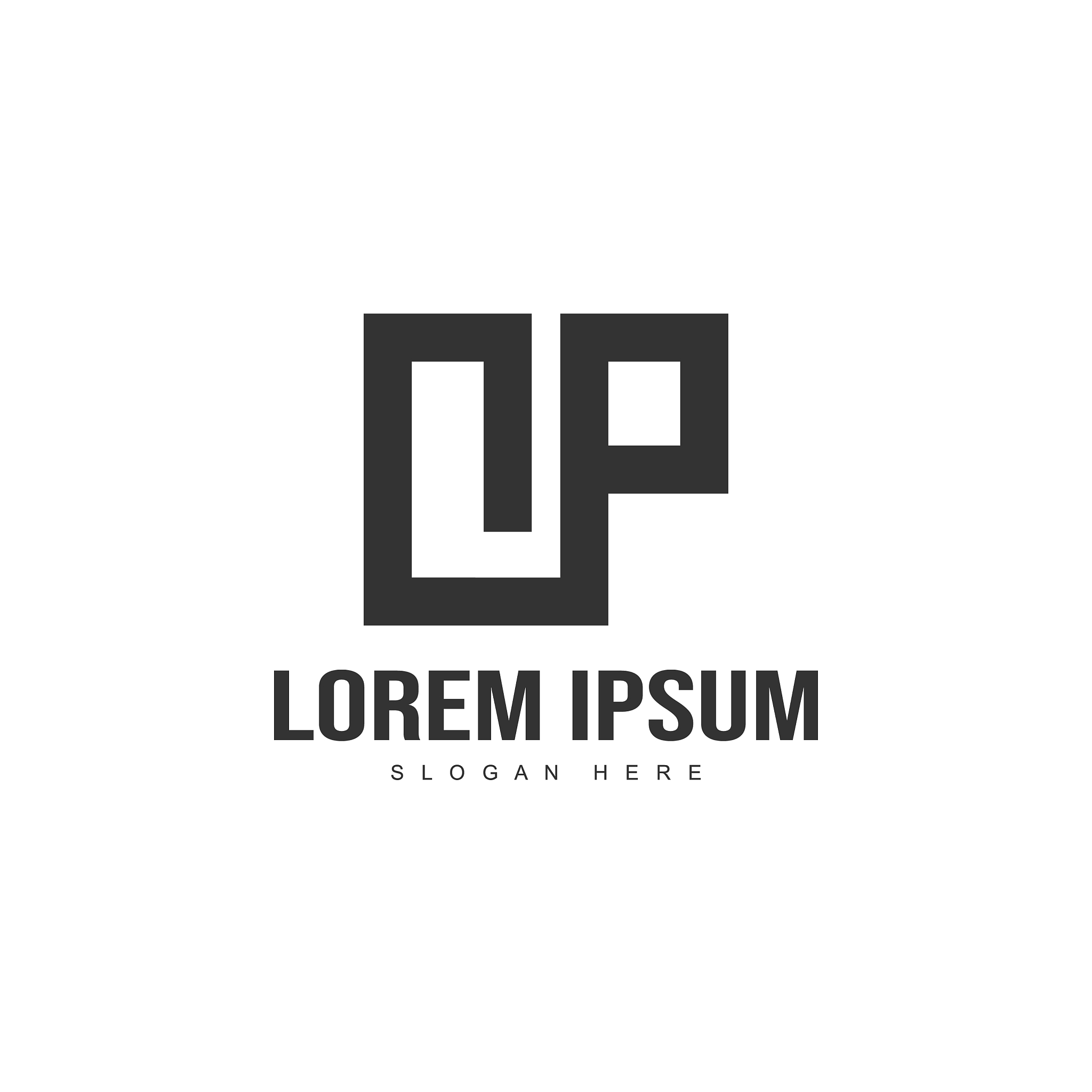 initial letter logo template minimalist letter