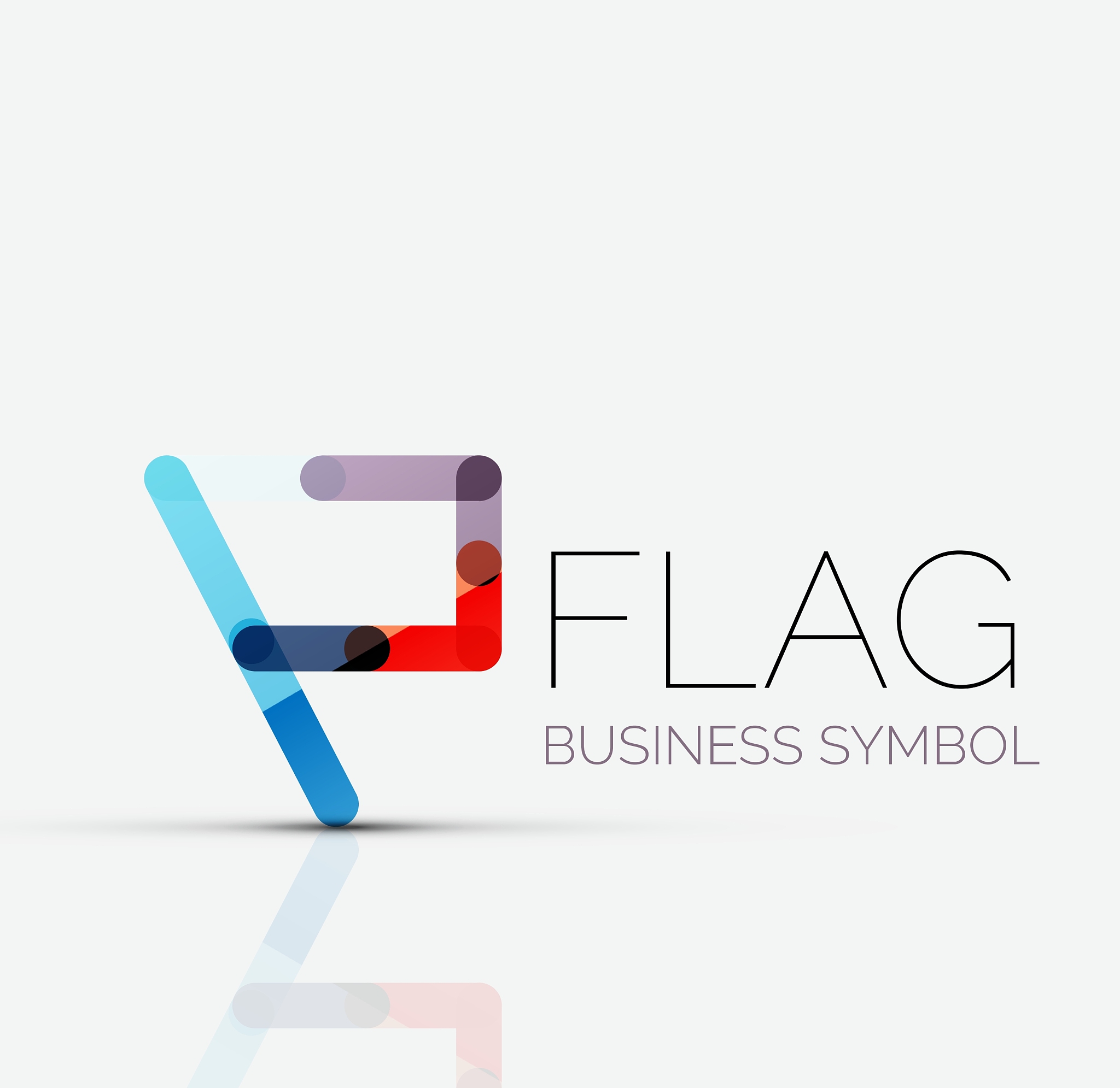 logo flag abstract linear geometric business icon