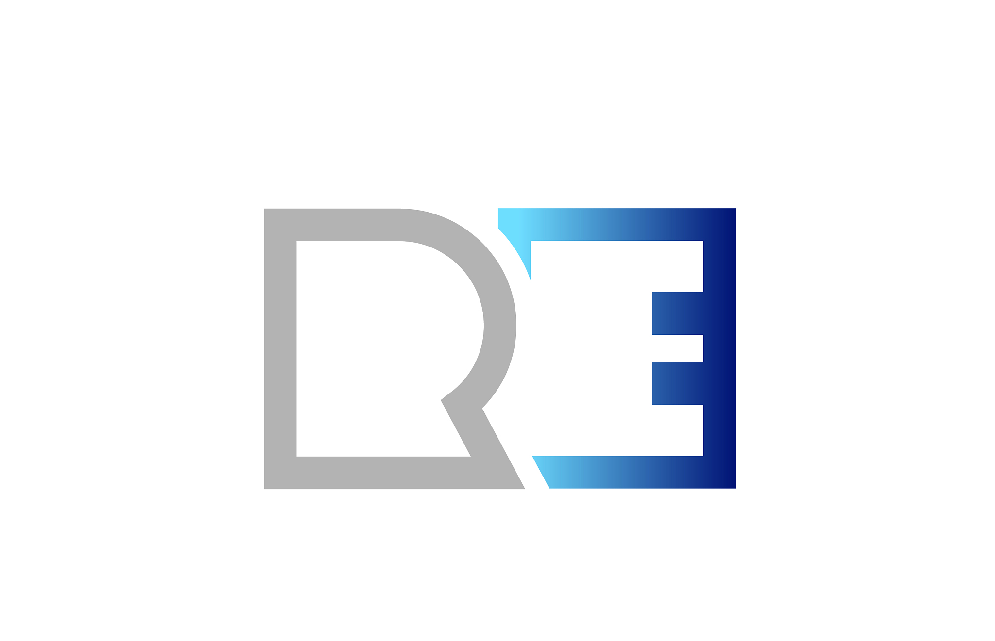 blue grey alphabet letter logo combination design