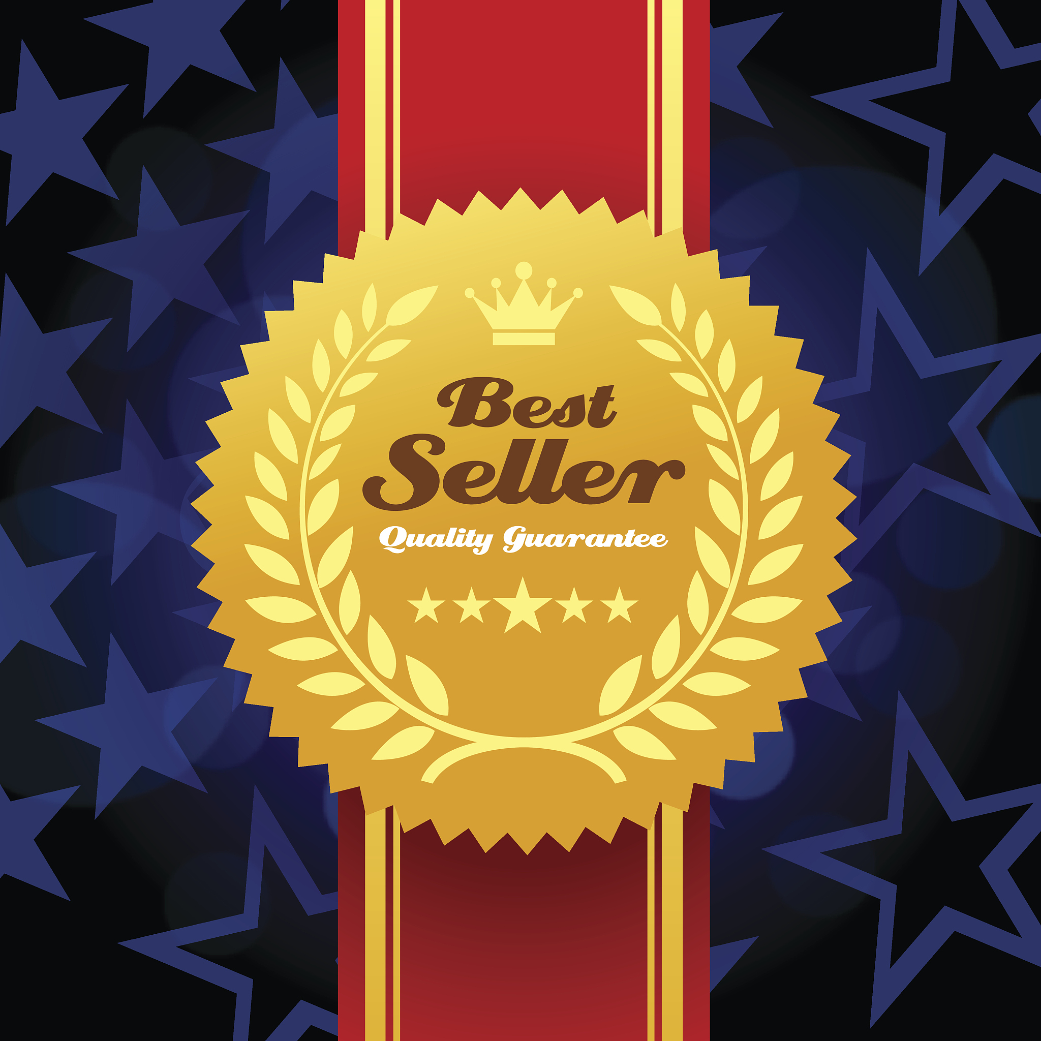 golden best seller emblem