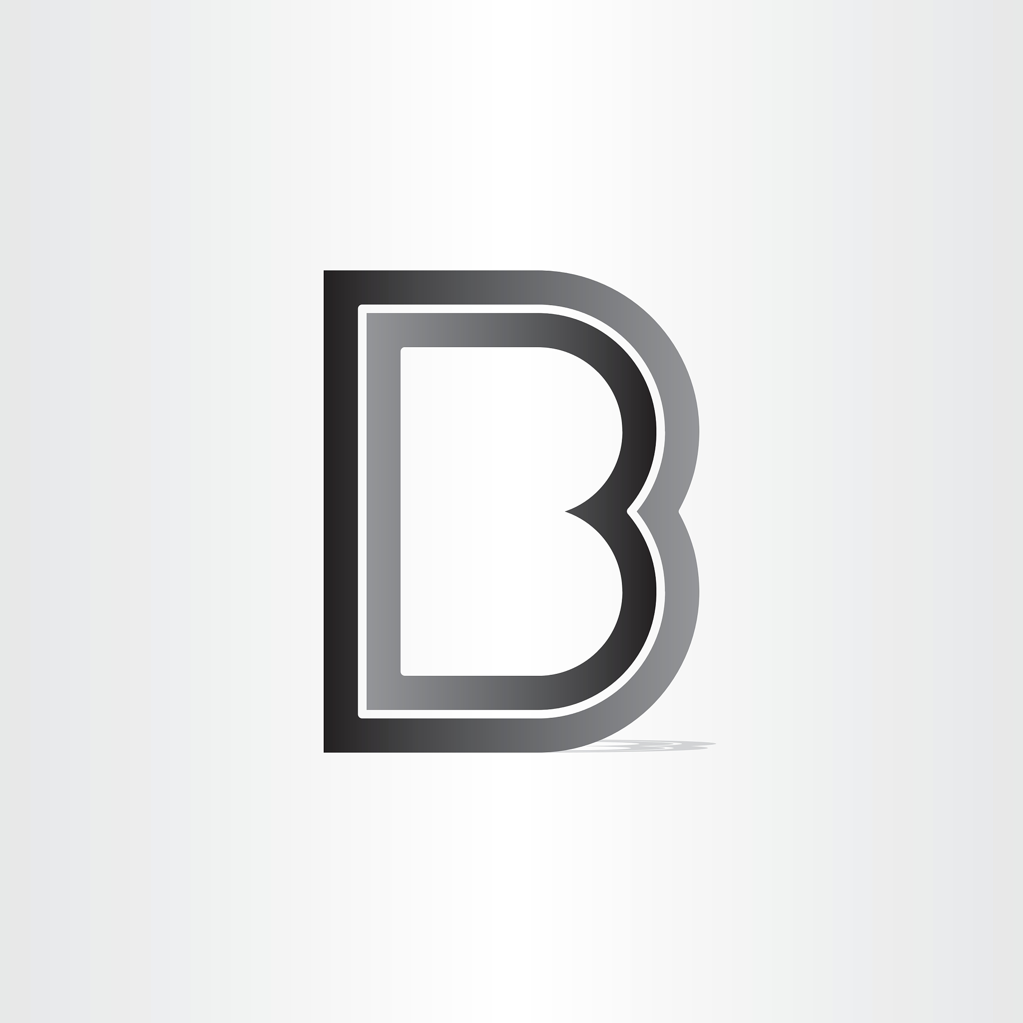 letter b black icon