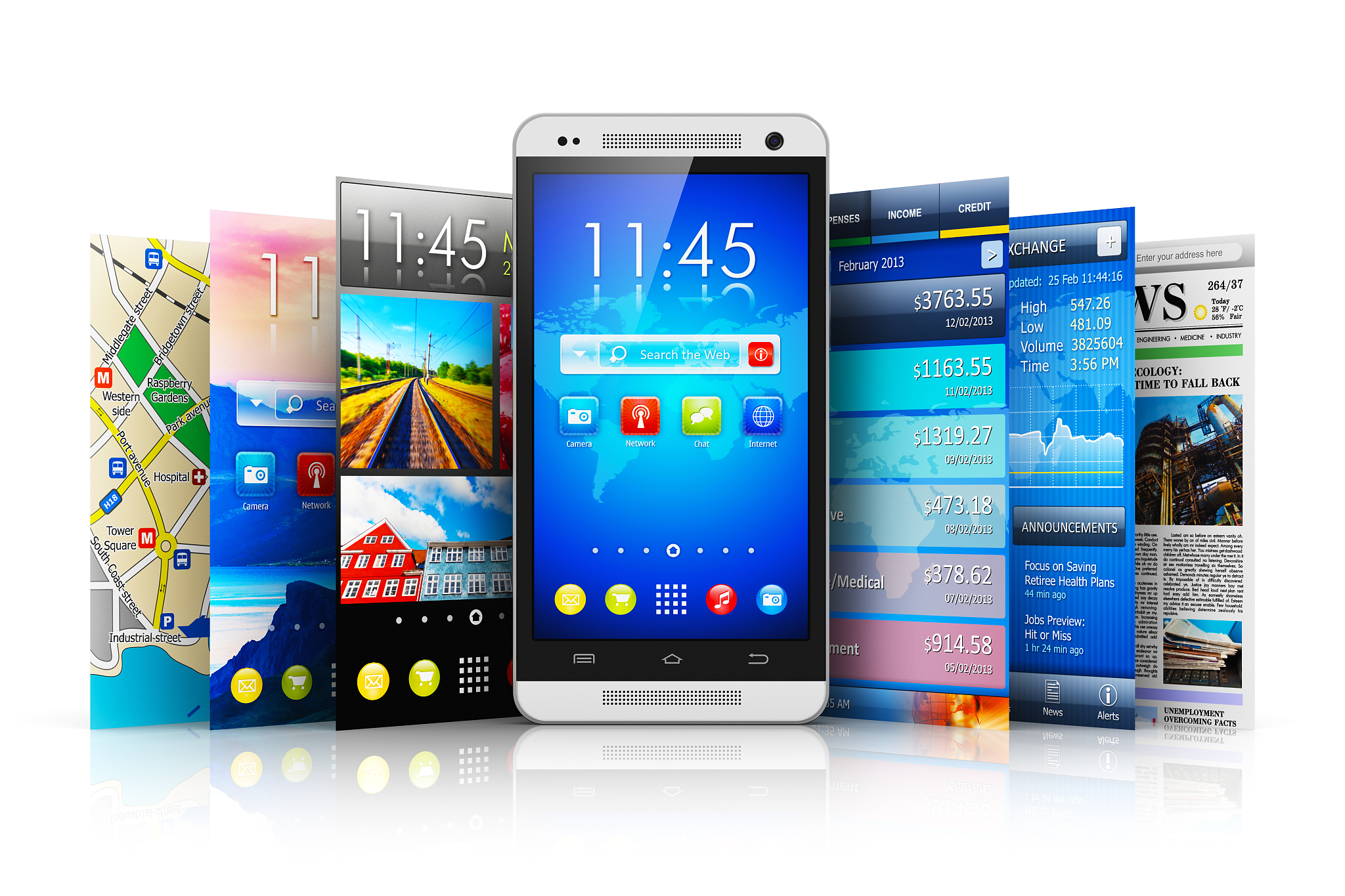 variety of mobile applications