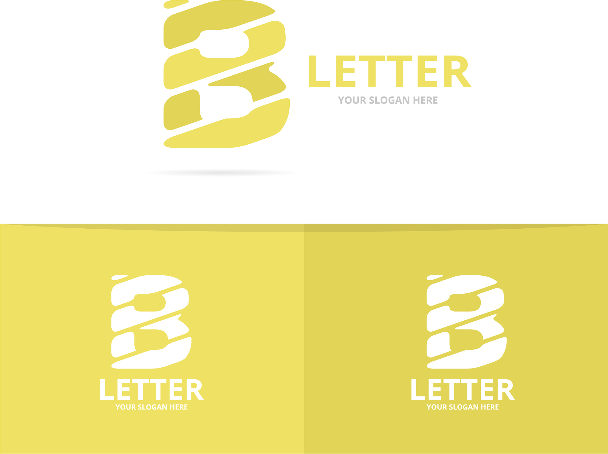 unique letter b logo design template