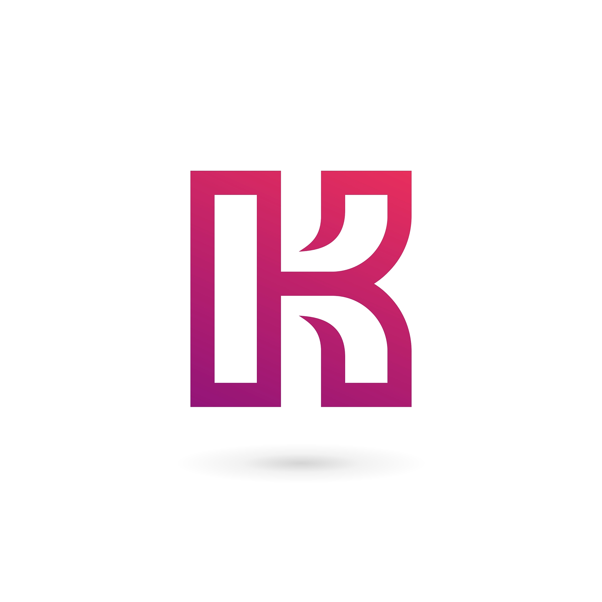 letter k logo icon design template elements