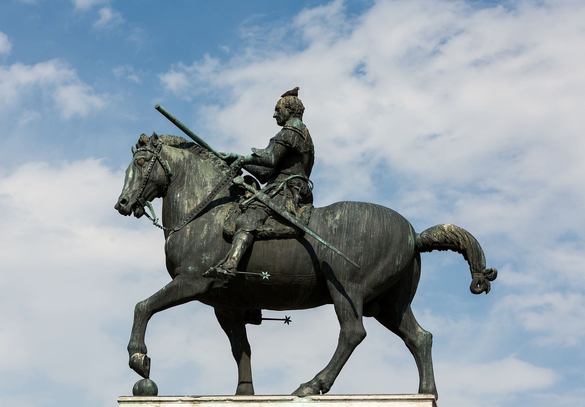 equestrian statue of gattamelata in padua, italy