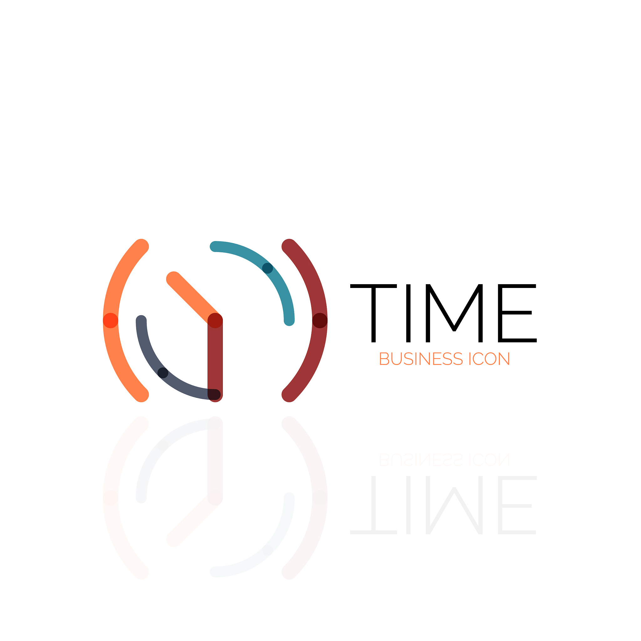 abstract logo idea time concept or clock