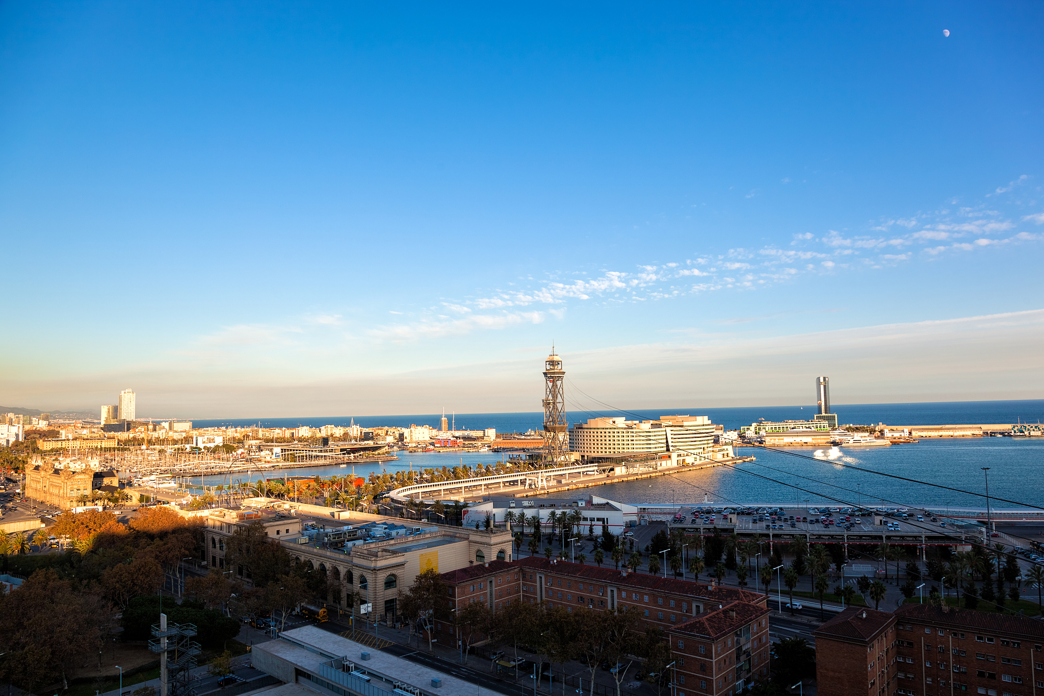 harbor of barcelona, spain