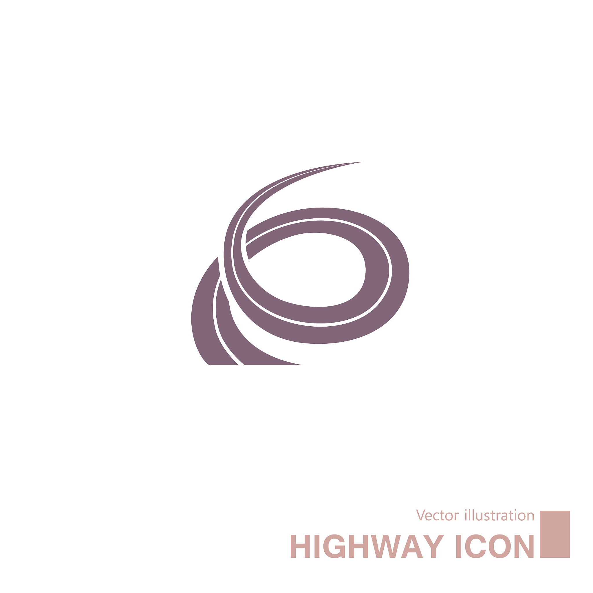 vector drawn highway icon.