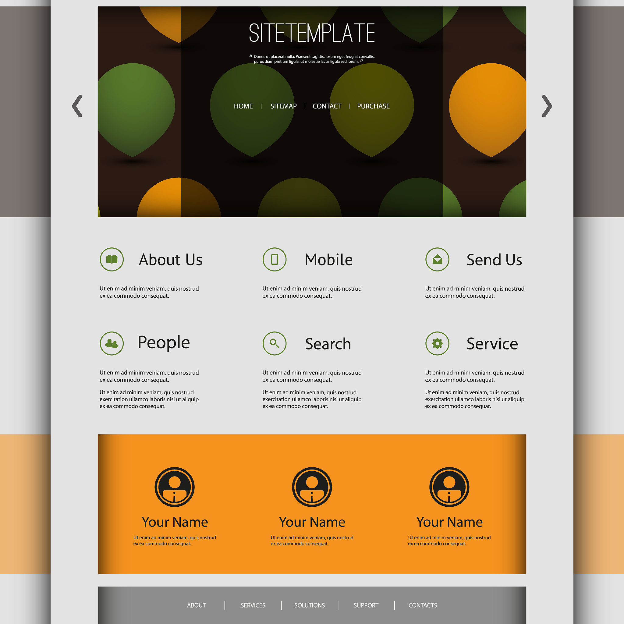 one page website template