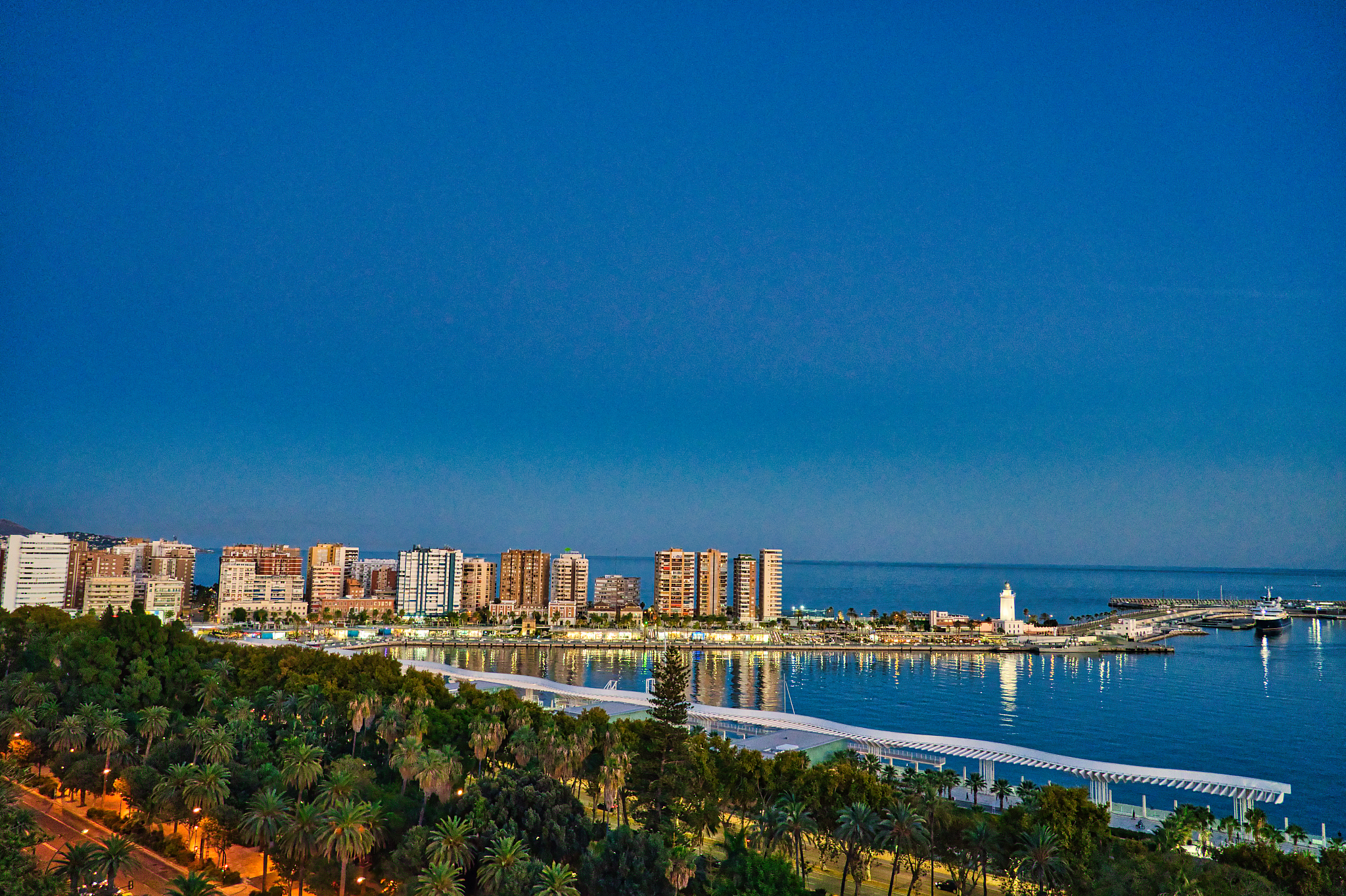 port area of málaga, spain