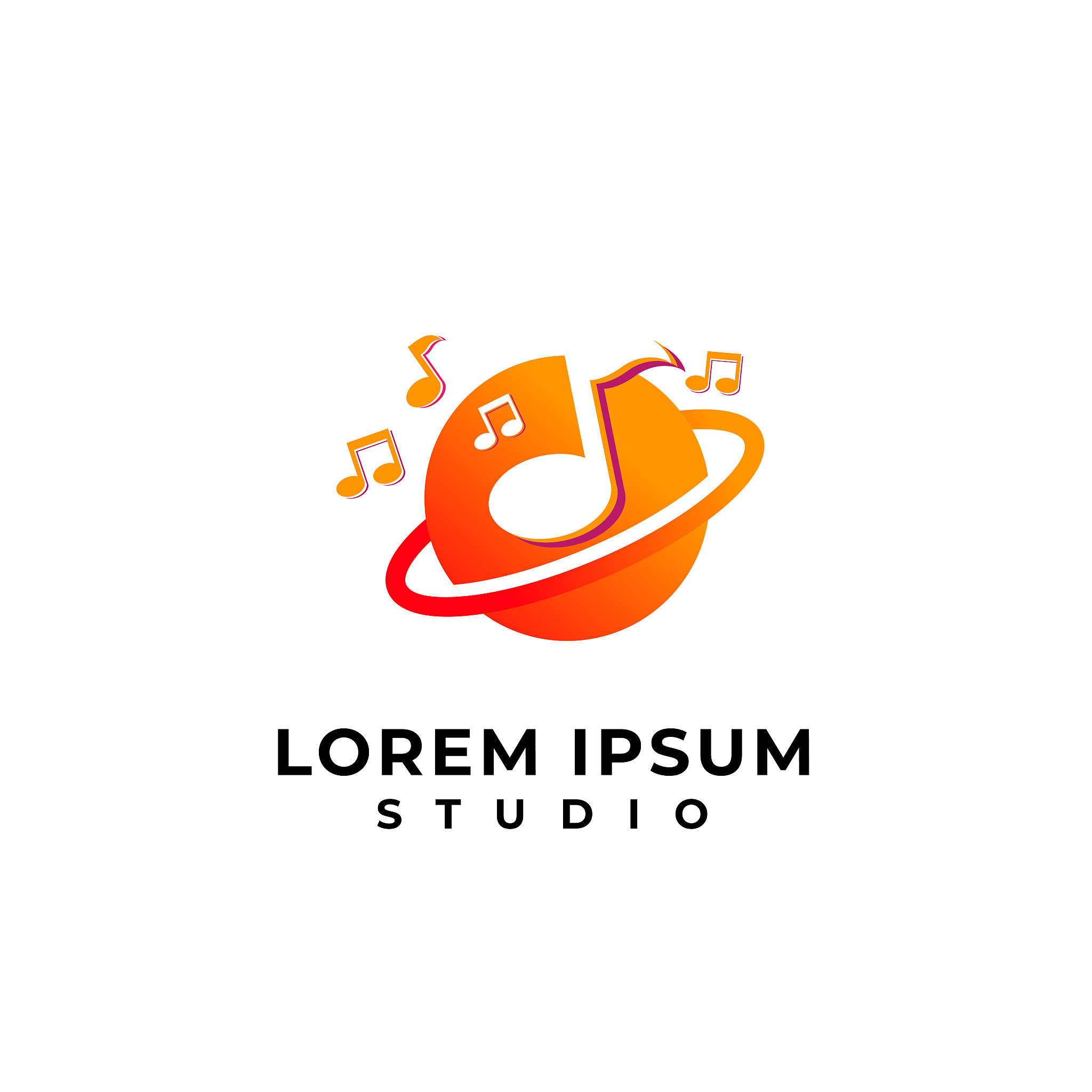 music planet symbol design concept. music play icon symbol desig