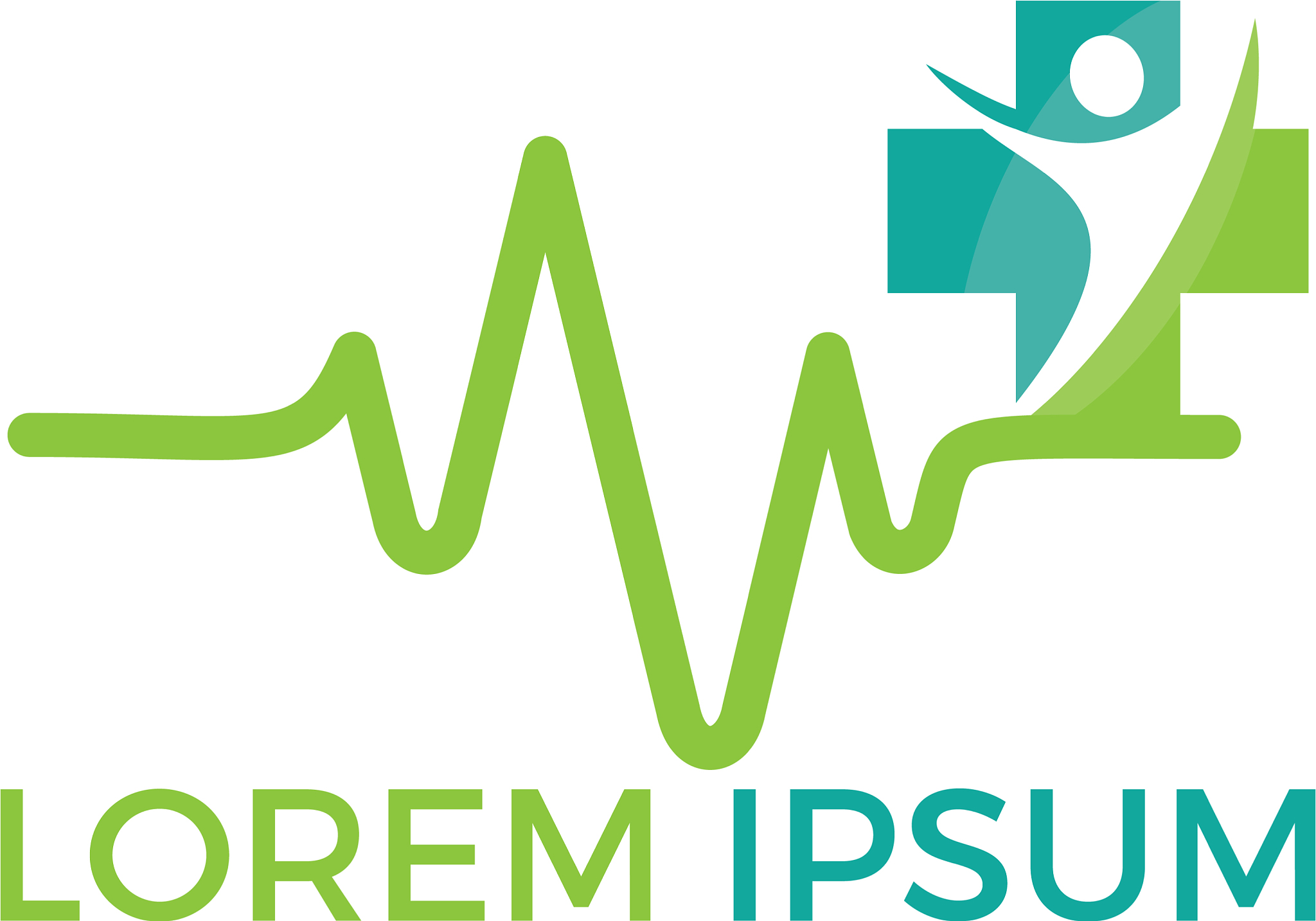 pulse and cross health logo design