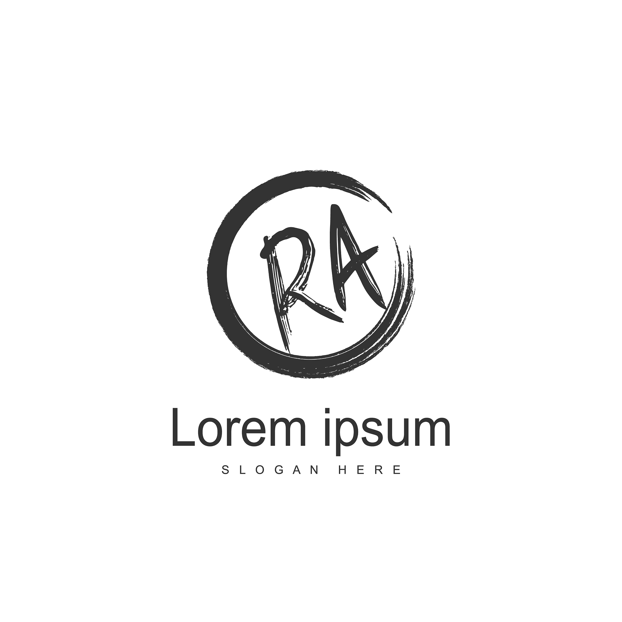 ra logo template design initial letter logo design