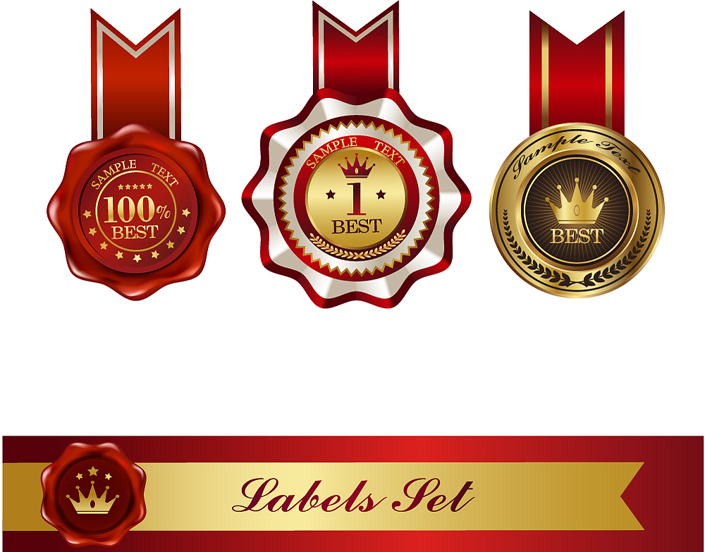 label badge with text