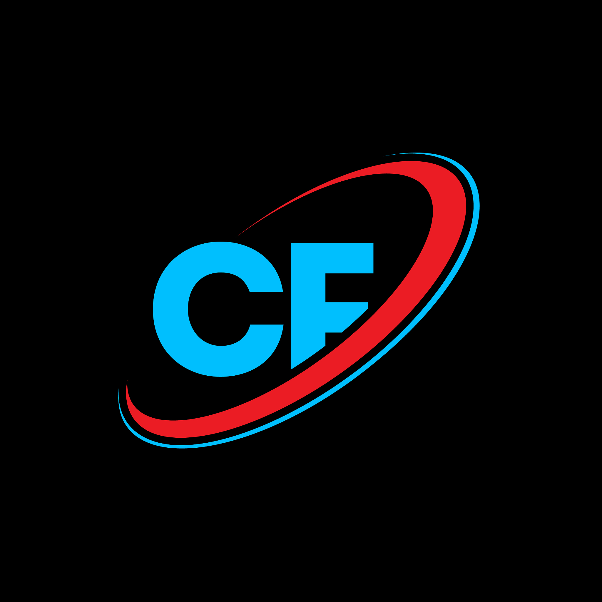 cf c f letter logo design initial letter cf