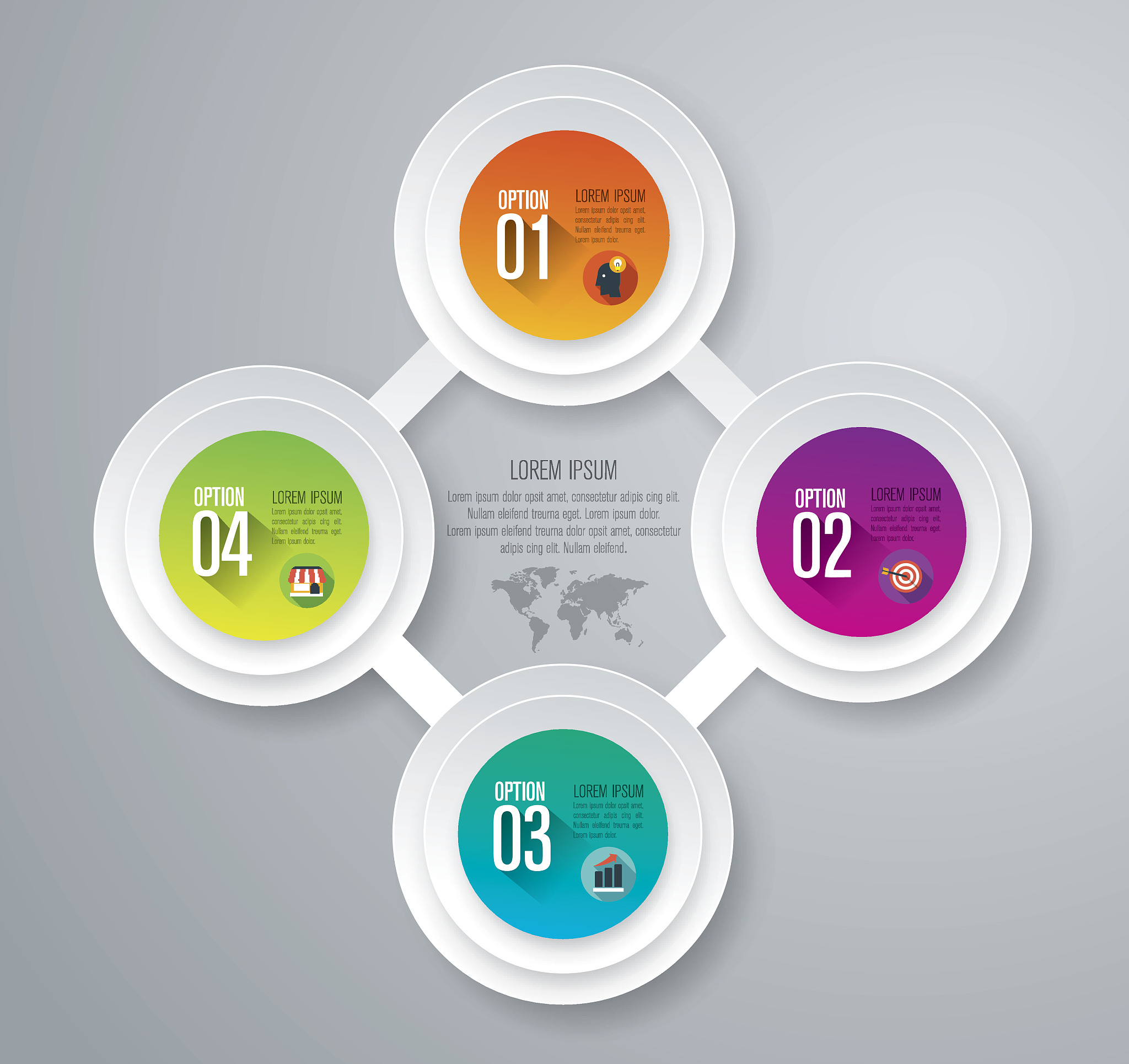 infographic design template and business icons.